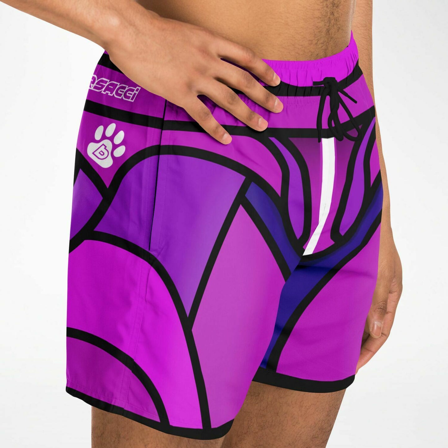 Zeus Riptide (Purple) │ Trompe L'Oeil Swim Trunks