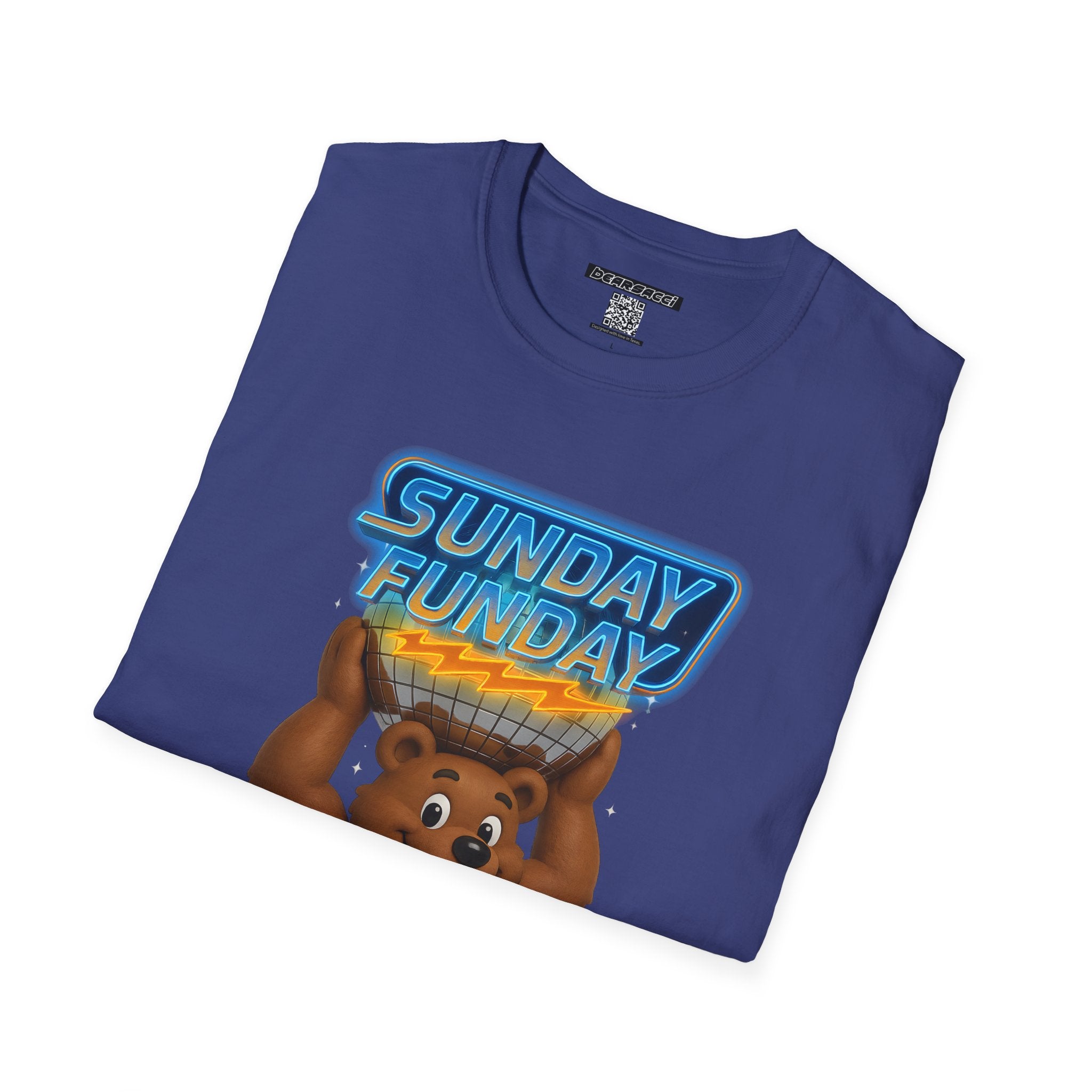 Bearsacci™: Sunday Funday Atlas Disco Bear Remix│ Softsyle T-shirt