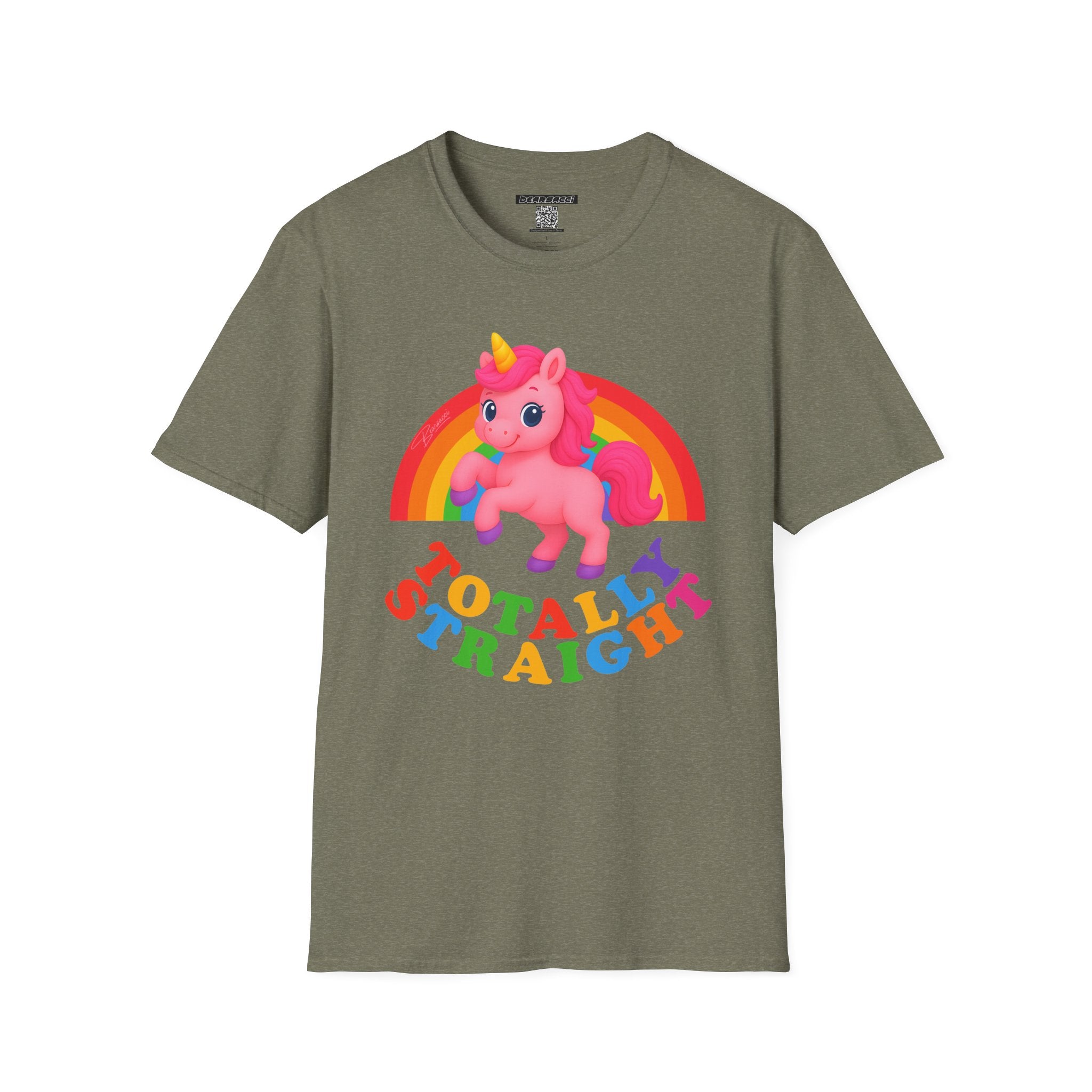 HyperPop™: Totally Straight Pink Unicorn │ Softsyle T-shirt
