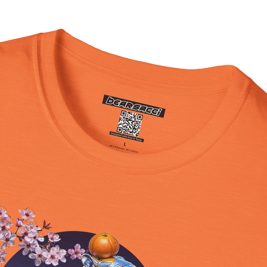 Fake Designer™: Robot Capybara T-Shirt with Sakura Blooms│ Softsyle T-shirt