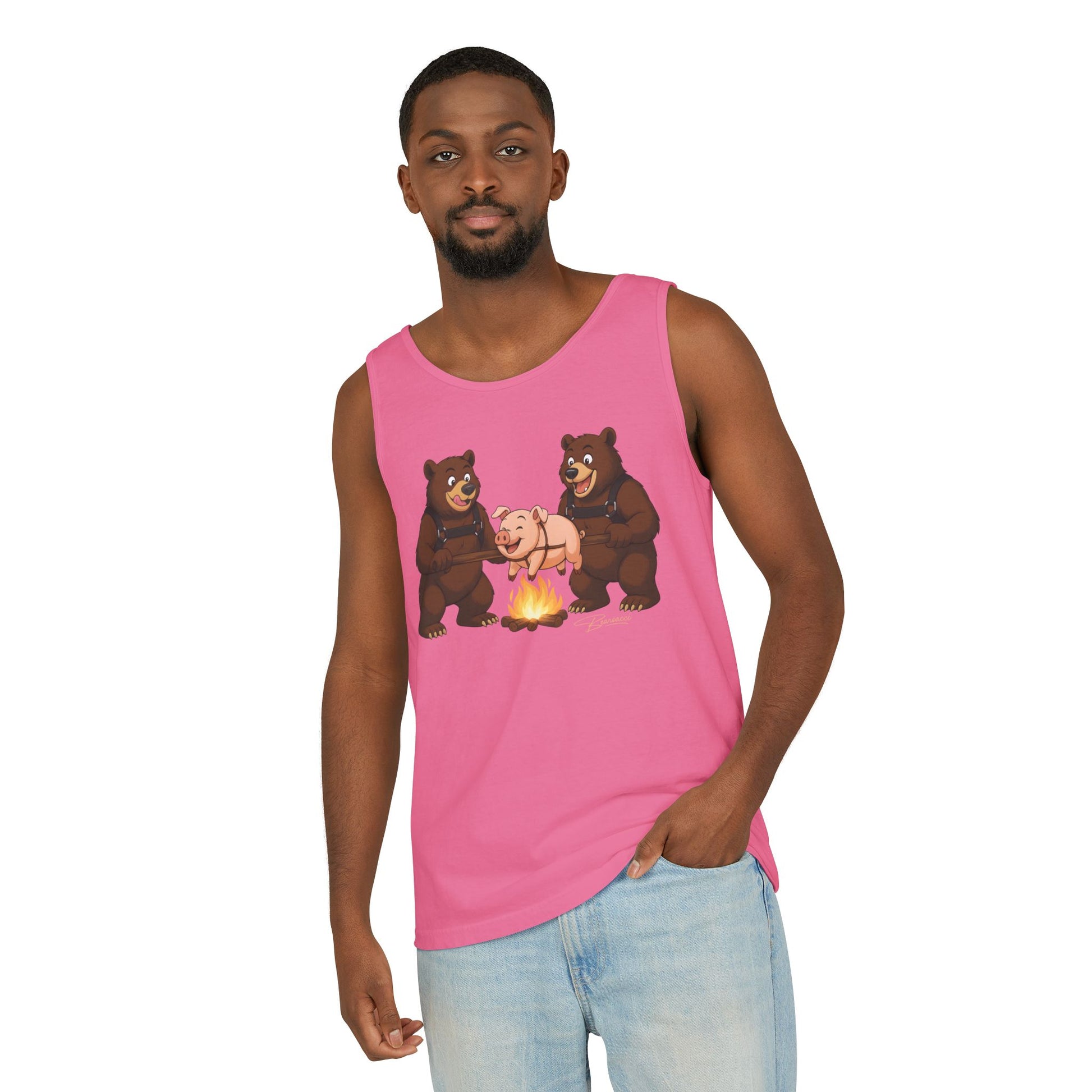 Bearmart®: Spit Roast Pig │Garment-Dyed Tank Top
