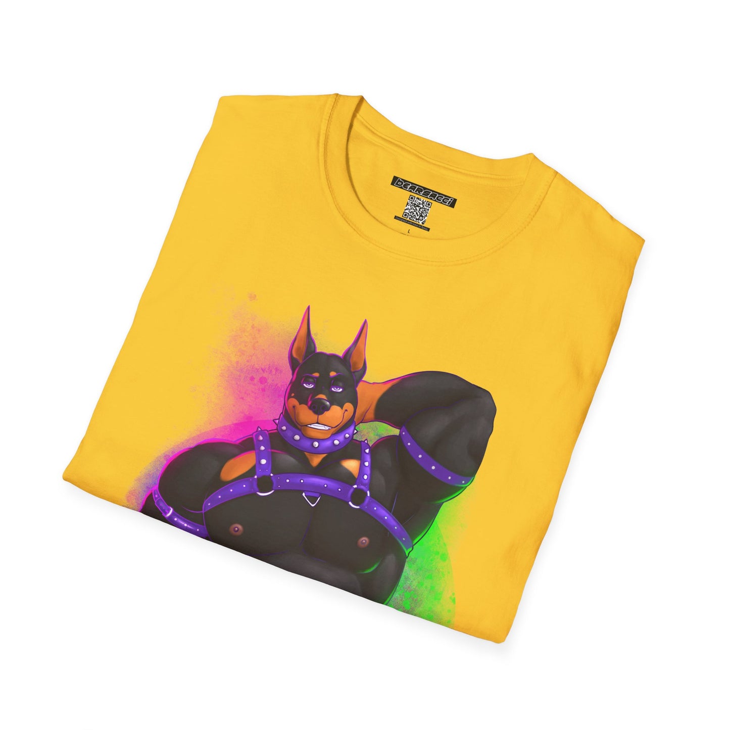 YIFF™: Neon Pup Doberman │ Softsyle T-shirt