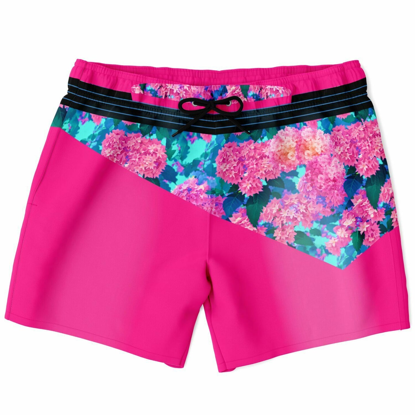 WYWH Chrysanthemum Shorts │ Trompe L'Oeil Swim Trunks