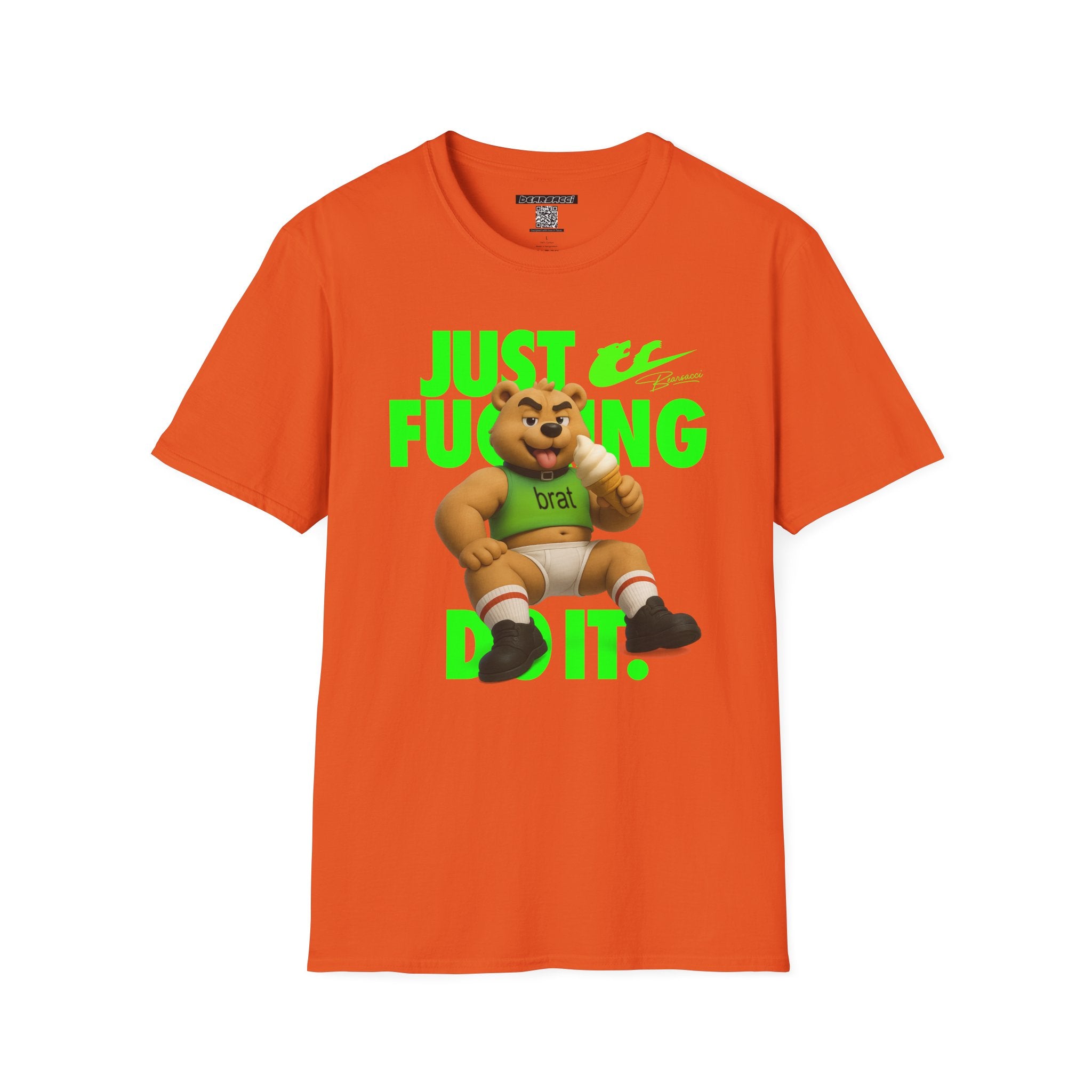 Bearsacci™ X Dominion: Just Fucking Do It Brat Teddy Bear│ Softsyle T-shirt