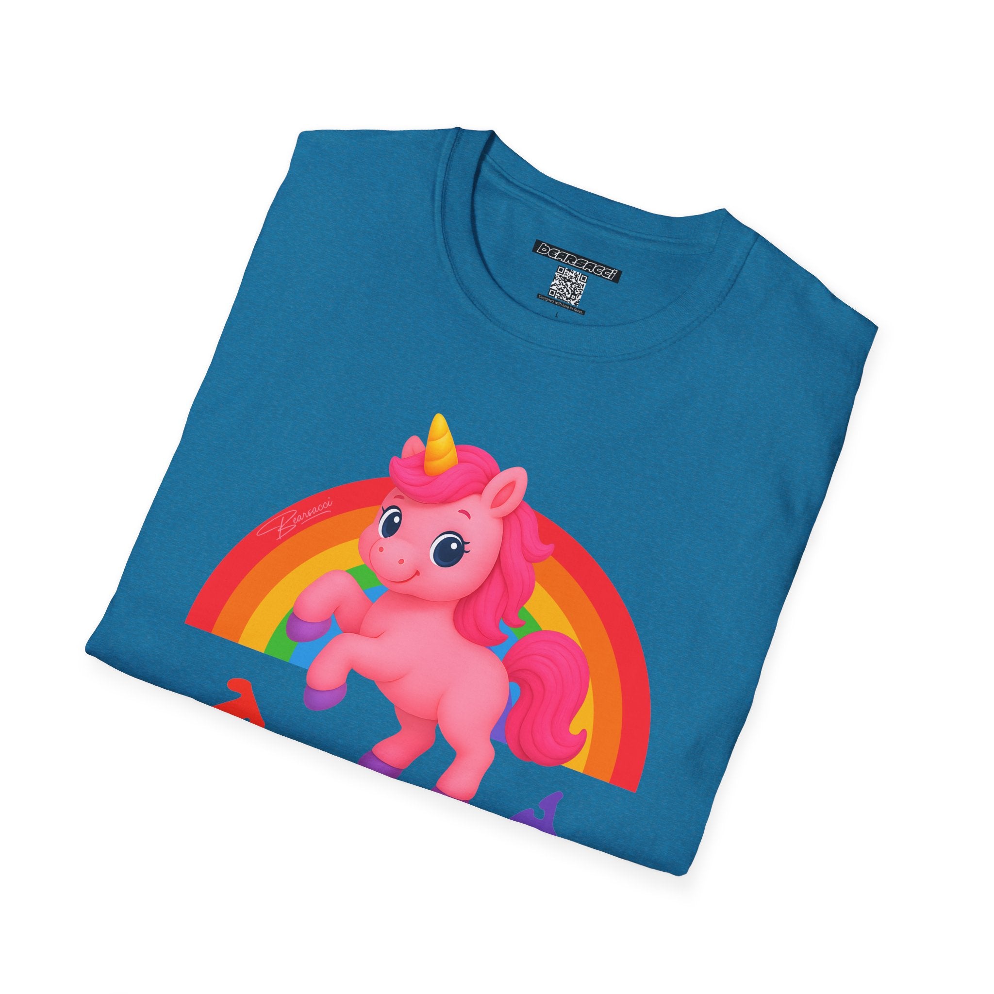 HyperPop™: Totally Straight Pink Unicorn │ Softsyle T-shirt