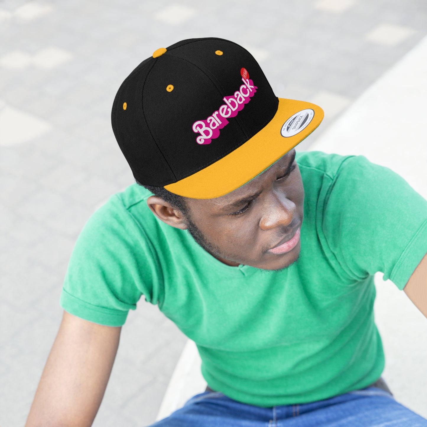 Bearbie™ X Slutpride™: Bareback Logo │Unisex Flat Bill Hat