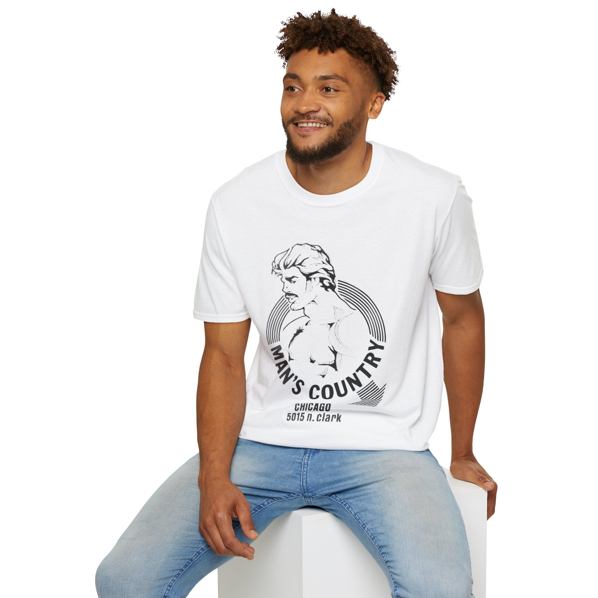 SlutPride™: Man's Country (Chicago Bathhouse 1973-2017) │ Softsyle T-shirt