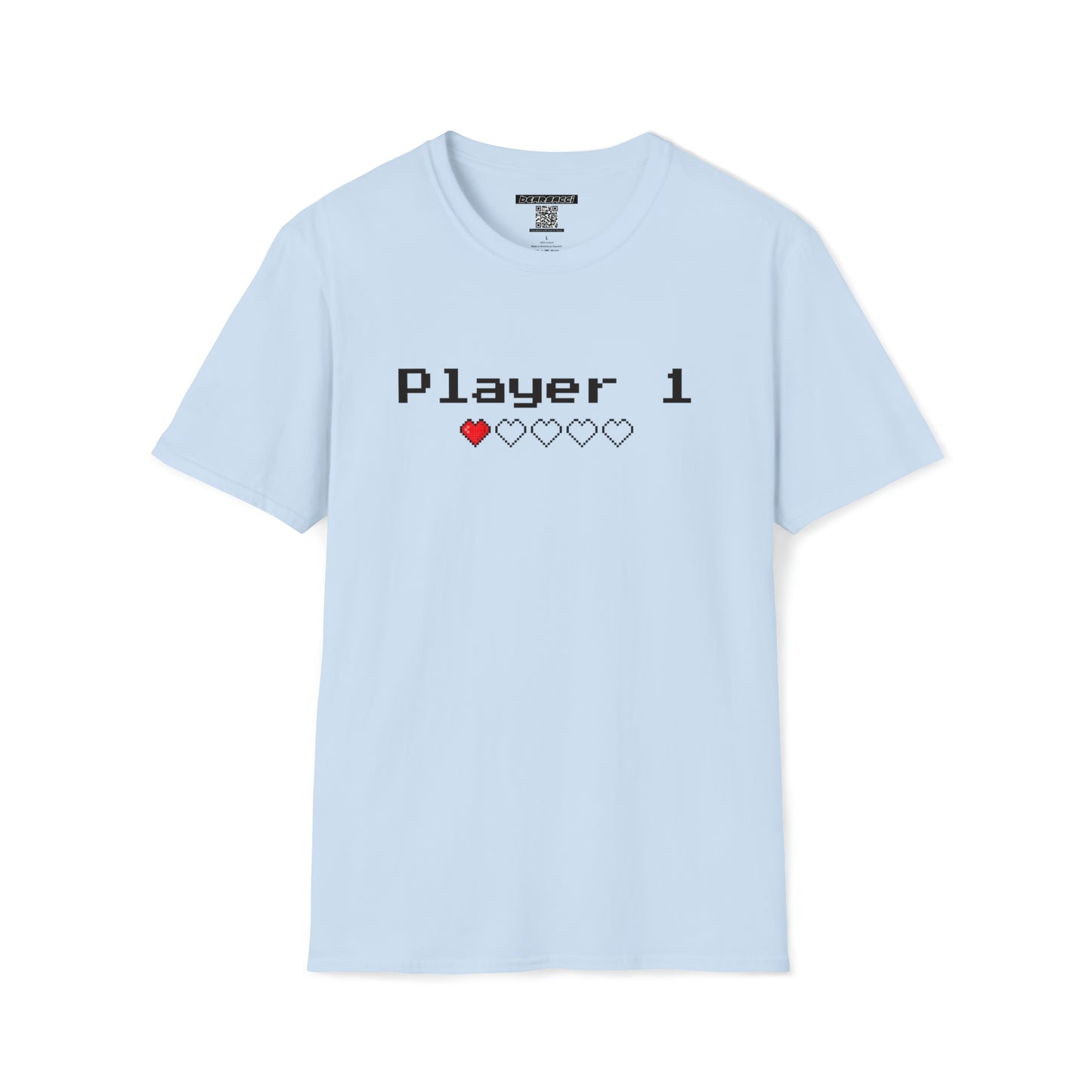 Gaymr™: Player 1 Pixelated Heart Lifebar │ Softsyle T-shirt