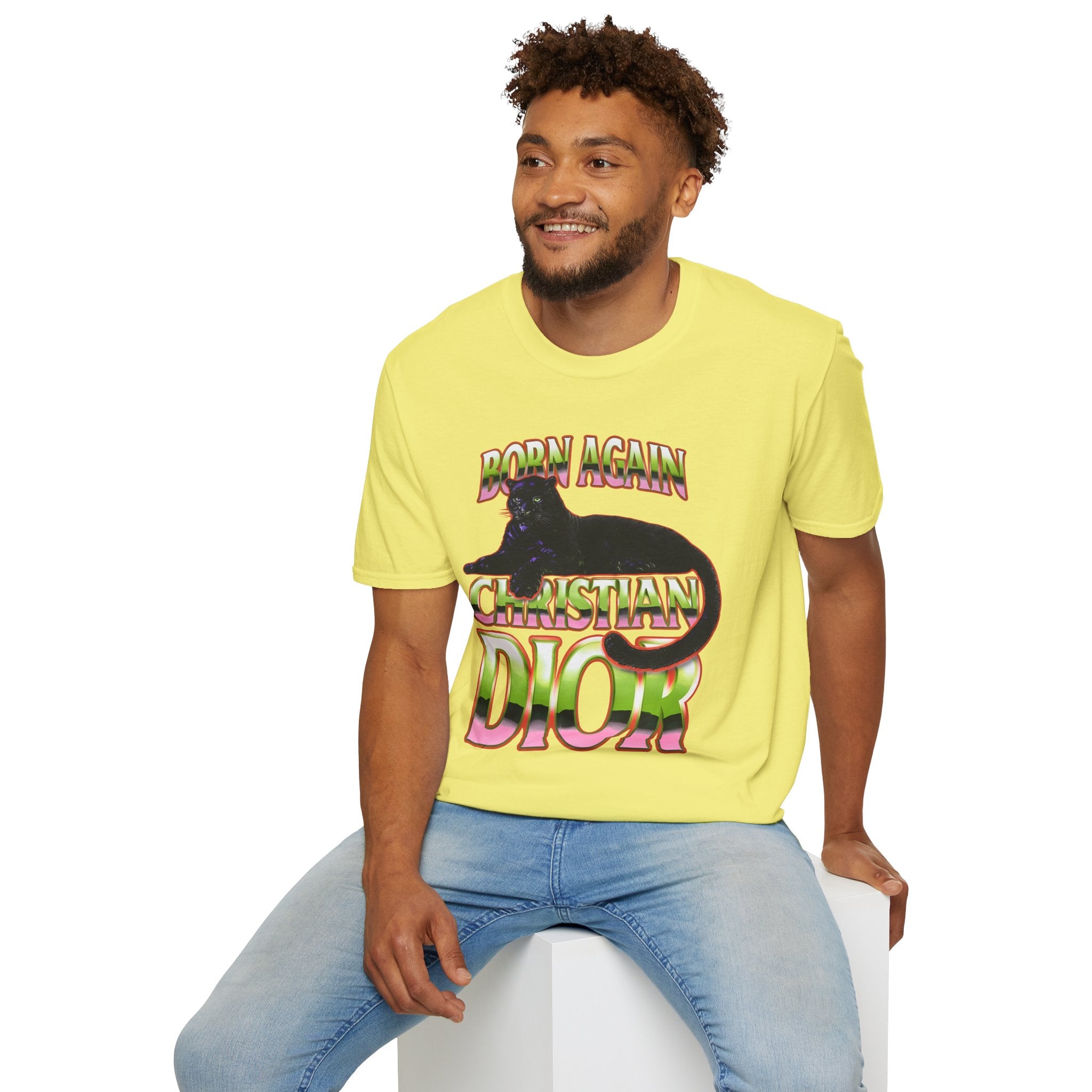 FakeDesigner®: Chinatown Market Secret Club Born Again Christian │ Softsyle T-shirt