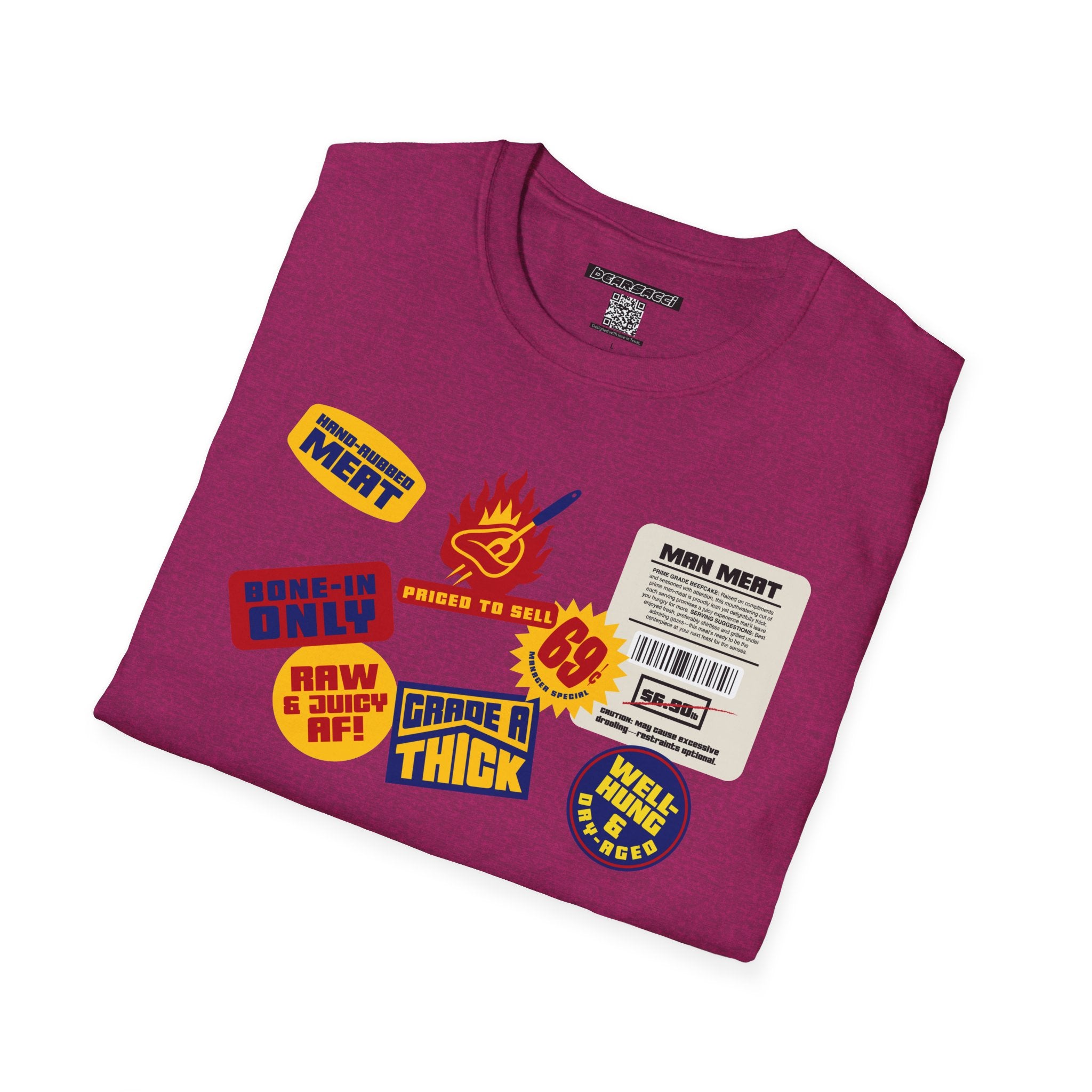 Bearmart®: Butcher Isle Meat Stickers (1950s Colorway) │Softsyle T-shirt