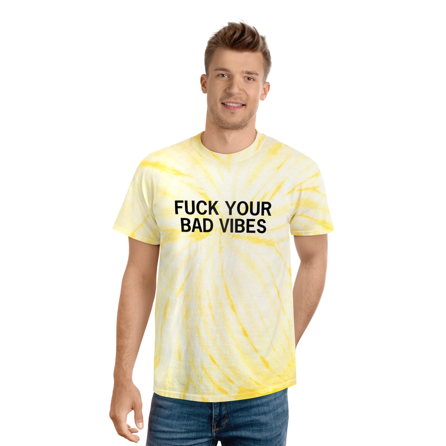 Stoney X Hollyweird: "Fuck Your Bad Vibes" │ Tie-Dye Tee, Spiral