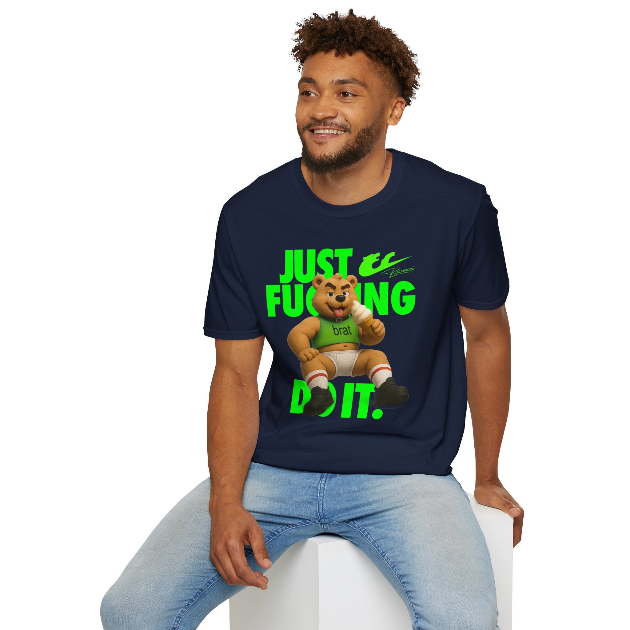 Bearsacci™ X Dominion: Just Fucking Do It Brat Teddy Bear│ Softsyle T-shirt