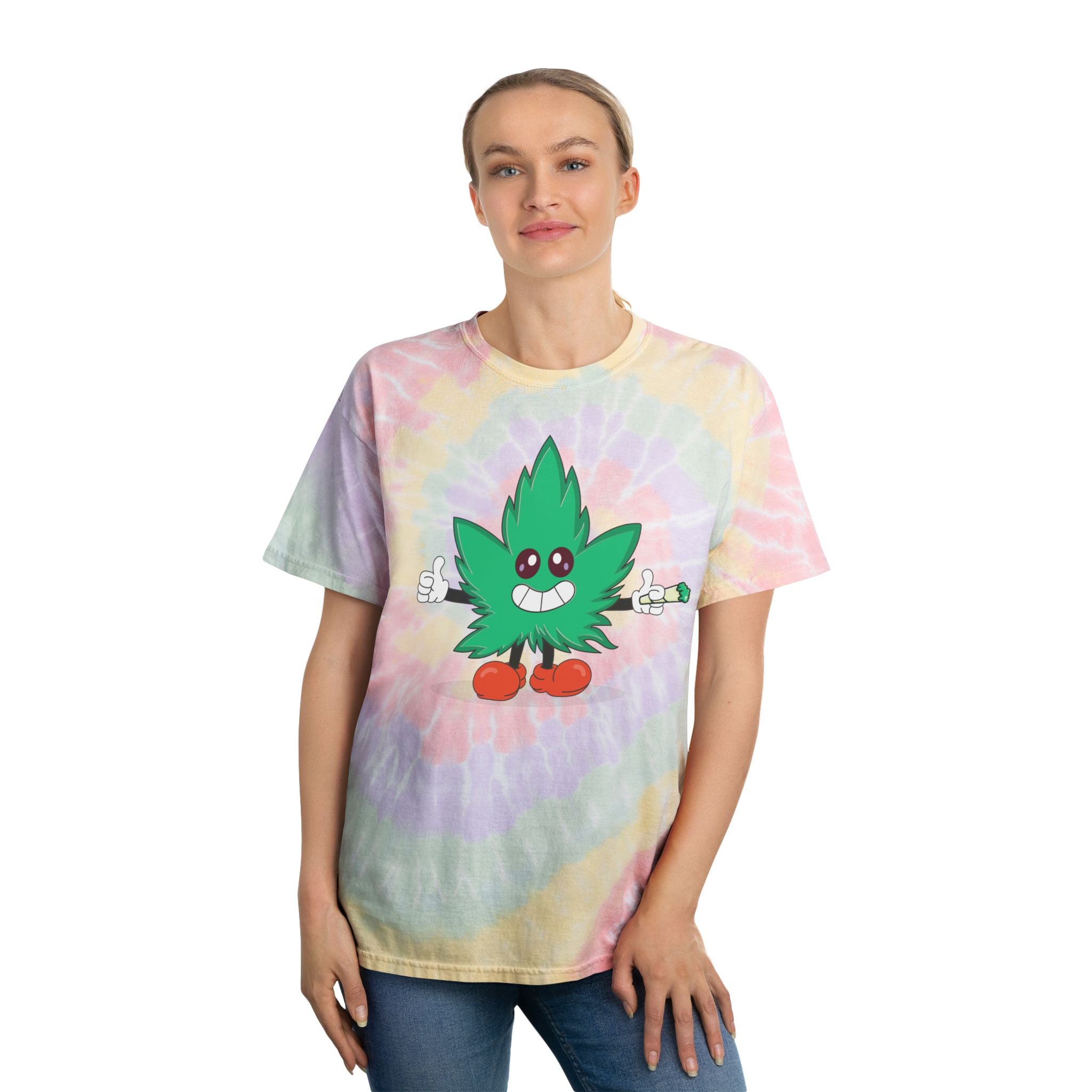 Stoney420®: Leaf Me Alone, I’m Vibing │ Tie-Dye Tee, Spiral