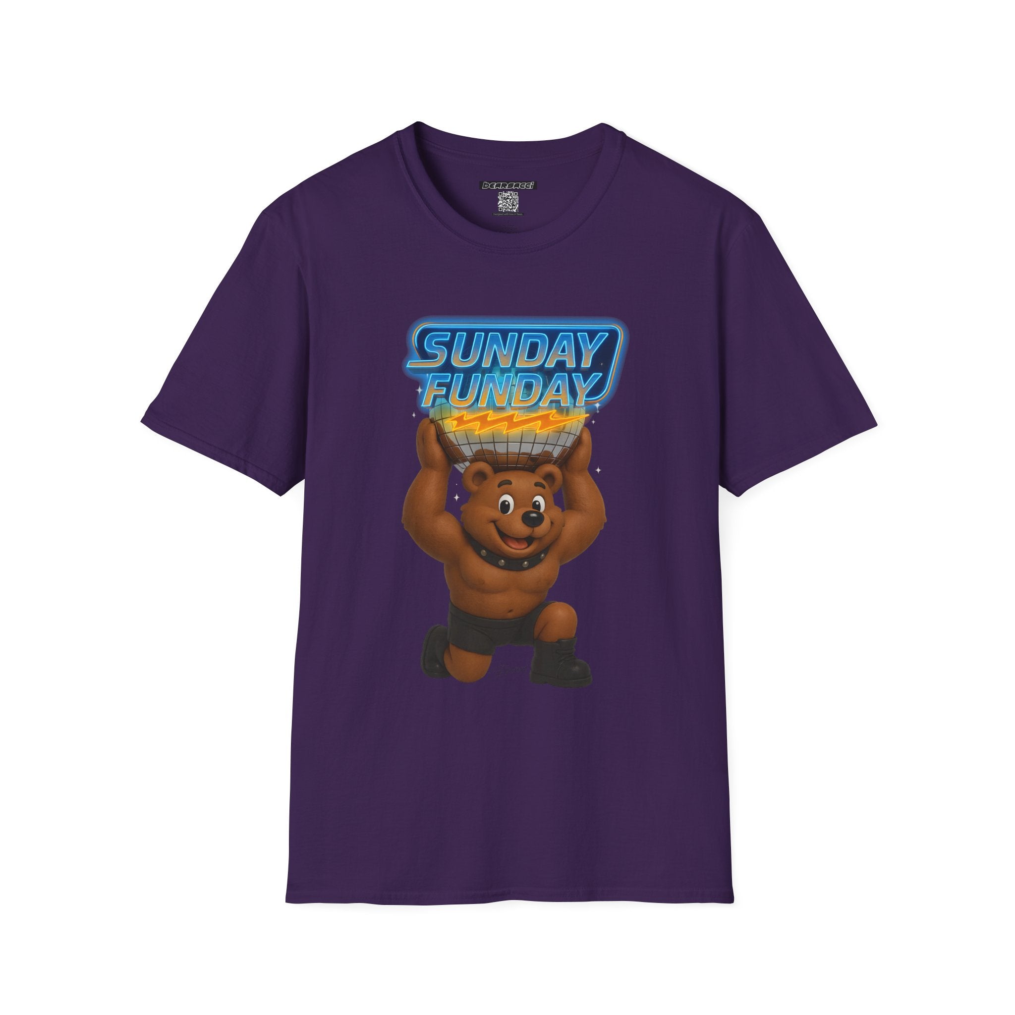 Bearsacci™: Sunday Funday Atlas Disco Bear Remix│ Softsyle T-shirt
