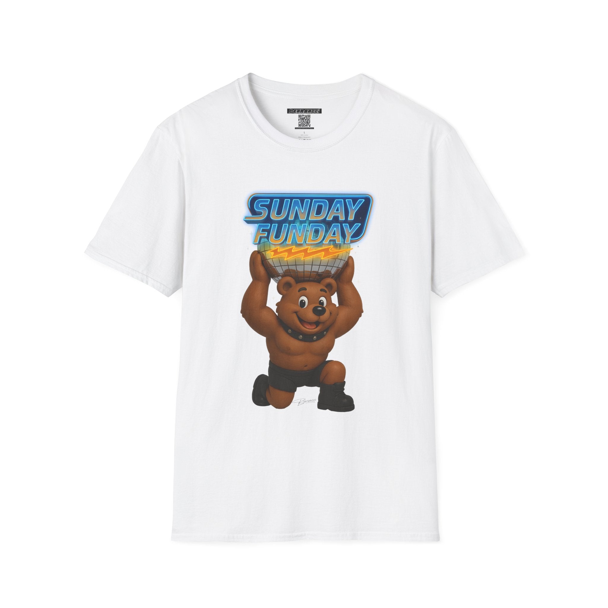 Bearsacci™: Sunday Funday Atlas Disco Bear Remix│ Softsyle T-shirt