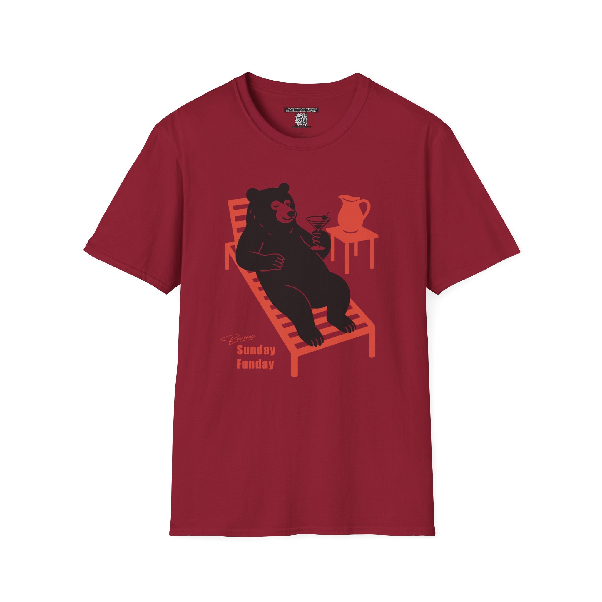Bearsacci® X Wanderlust®: Sunday Funday Lazy Bear│ Softsyle T-shirt