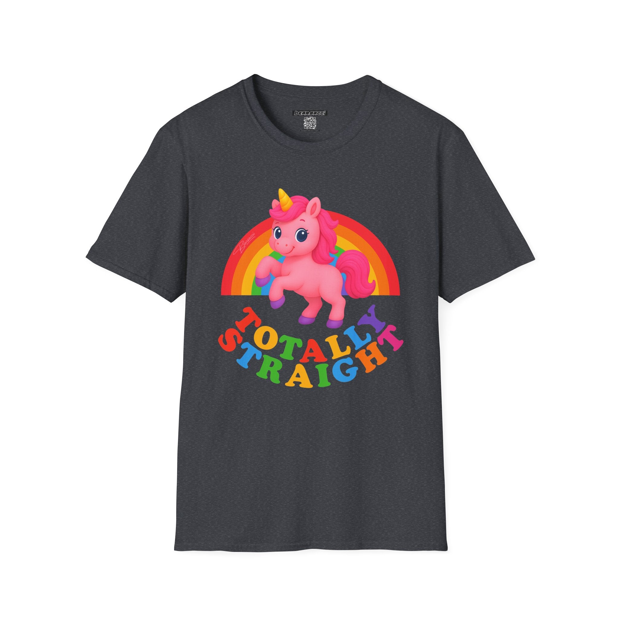 HyperPop™: Totally Straight Pink Unicorn │ Softsyle T-shirt