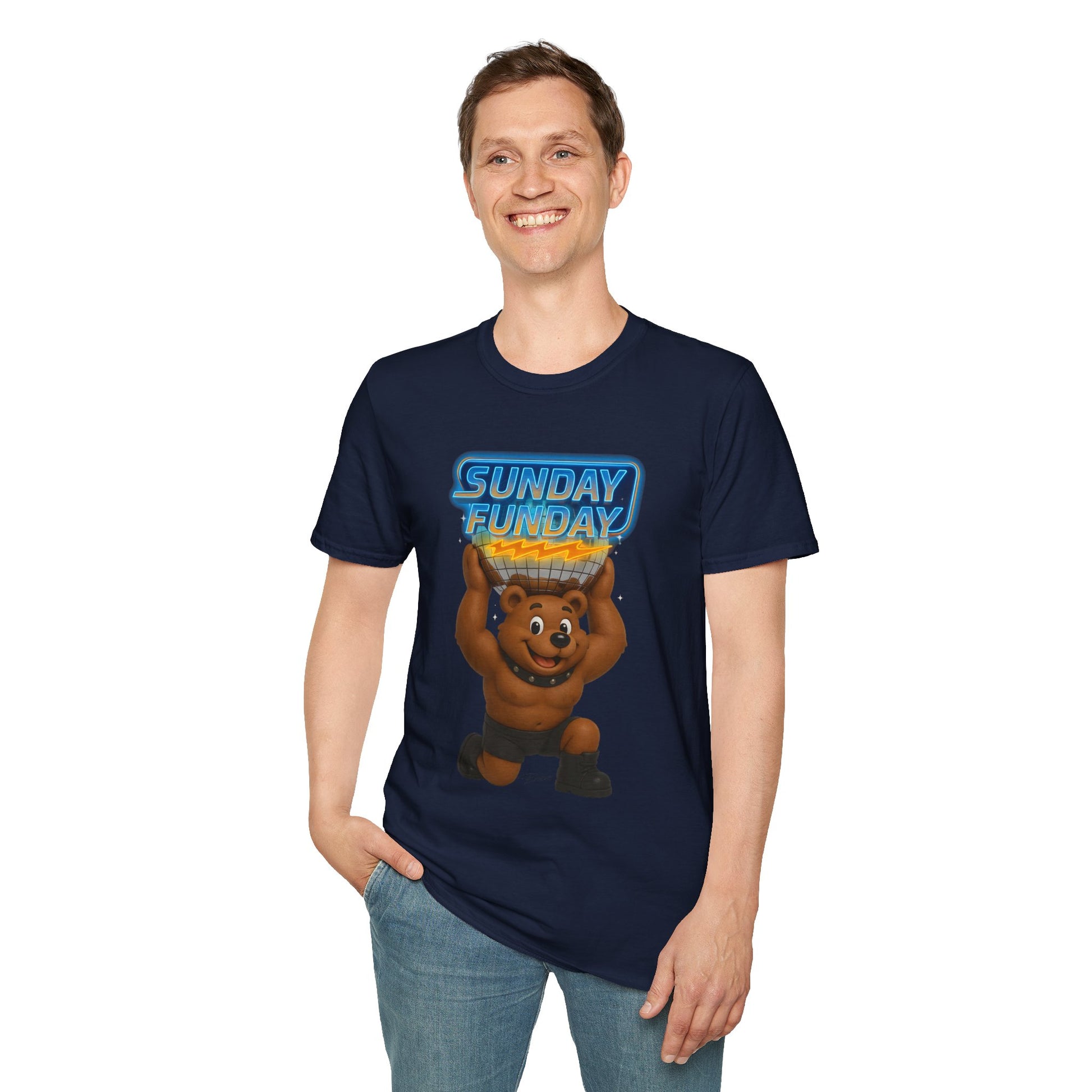 Bearsacci™: Sunday Funday Atlas Disco Bear Remix│ Softsyle T-shirt