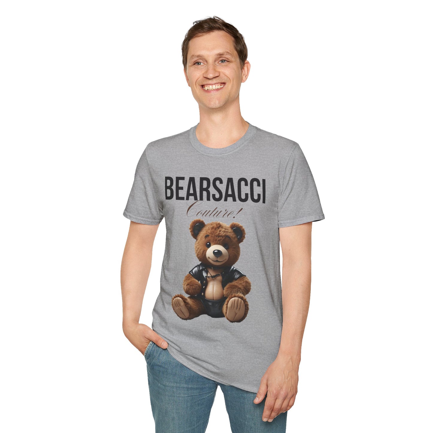 Fake Designer™: Leather Teddy Bear│ Softsyle T-shirt