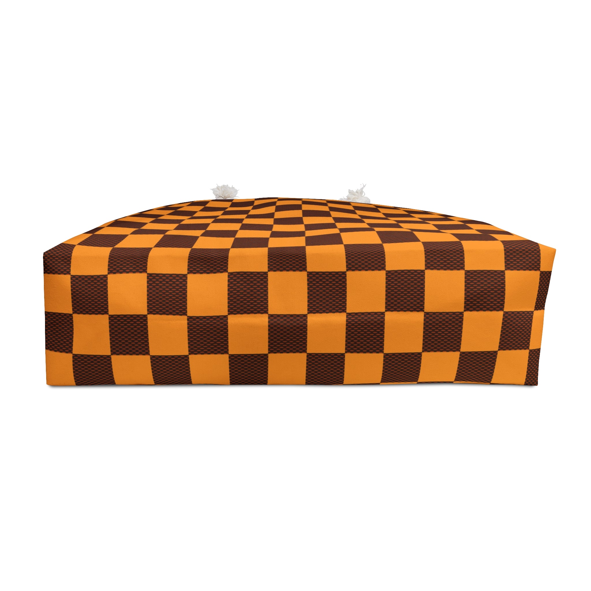 Orange "Taxicab" Checkerboard │ Weekender Bag (Rope Handle)