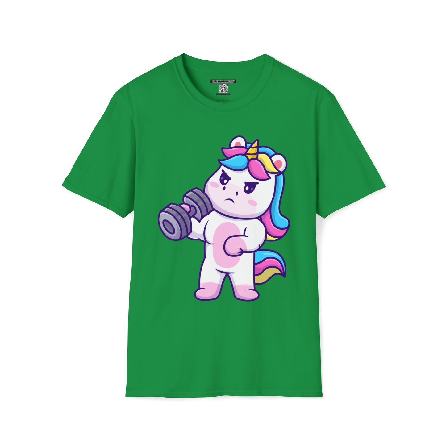 HyperPop™: Unicorn Lifting Dumbell (Getting Good At Hugging) │ Softsyle T-shirt