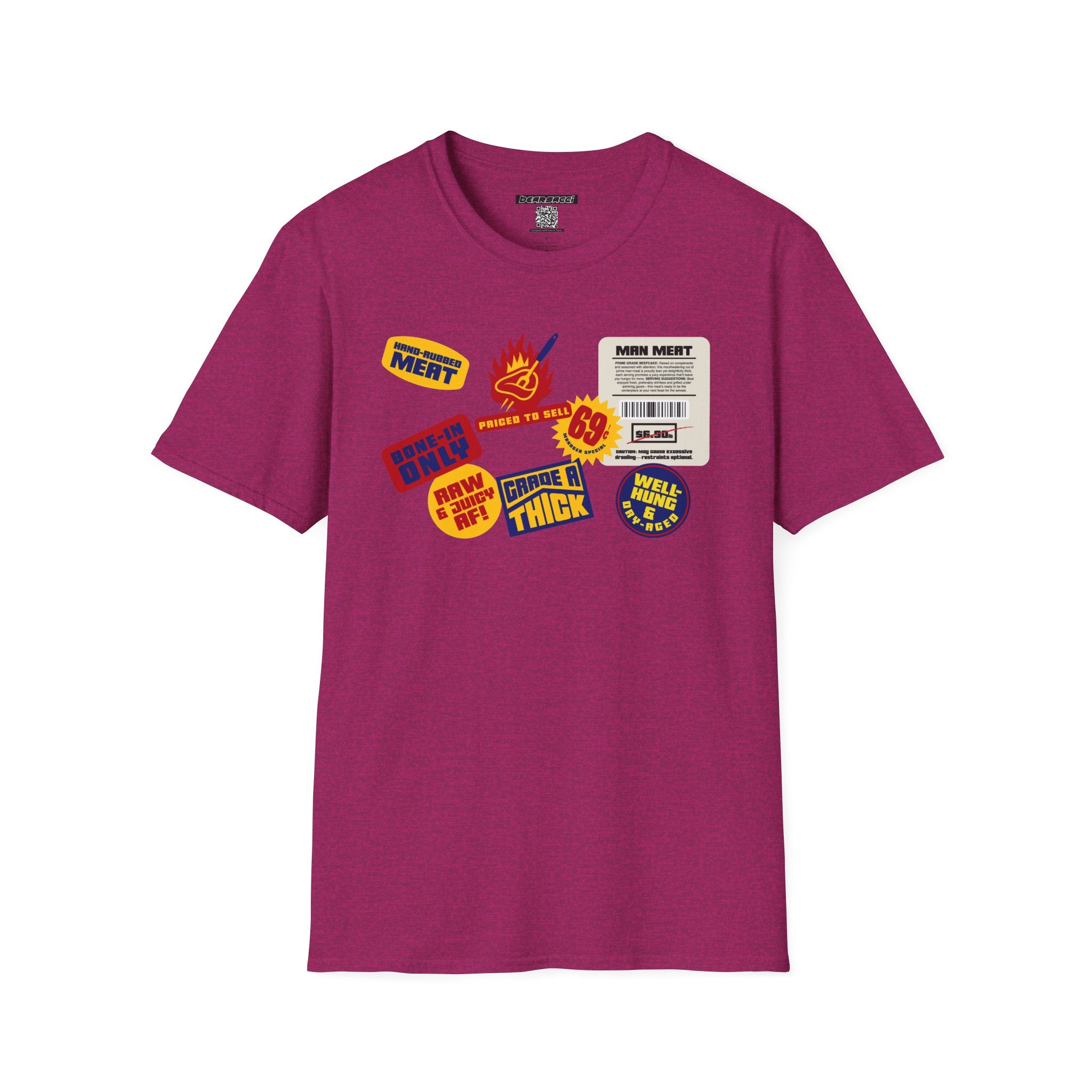 Bearmart®: Butcher Isle Meat Stickers (1950s Colorway) │Softsyle T-shirt