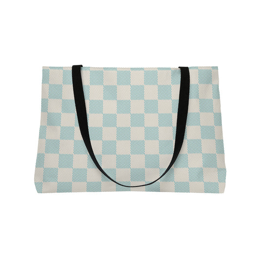 Blue Marsh Checkerboard │ Weekender Tote Bag