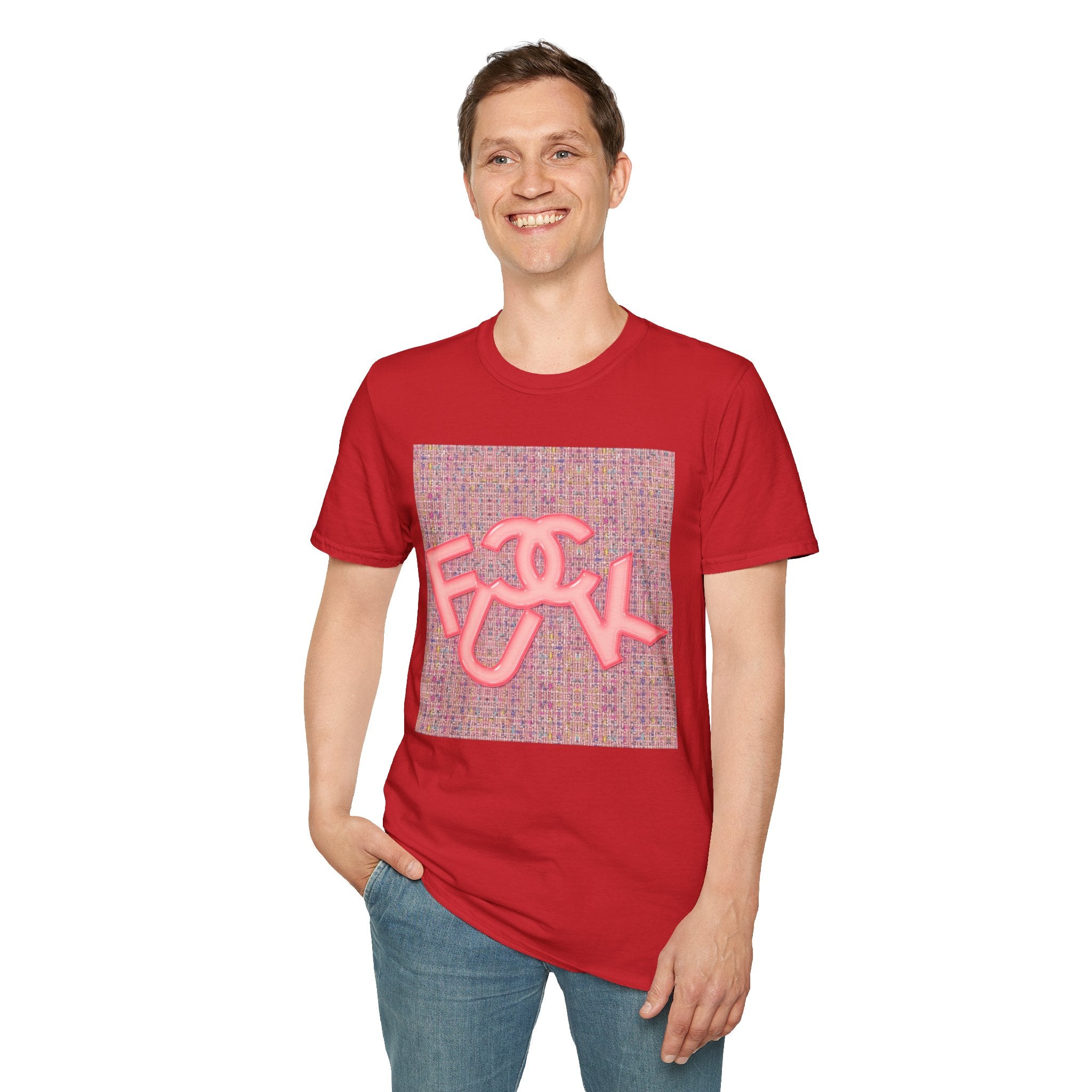 Fake Designer™: Pink Tweed Fuck│ Softsyle T-shirt
