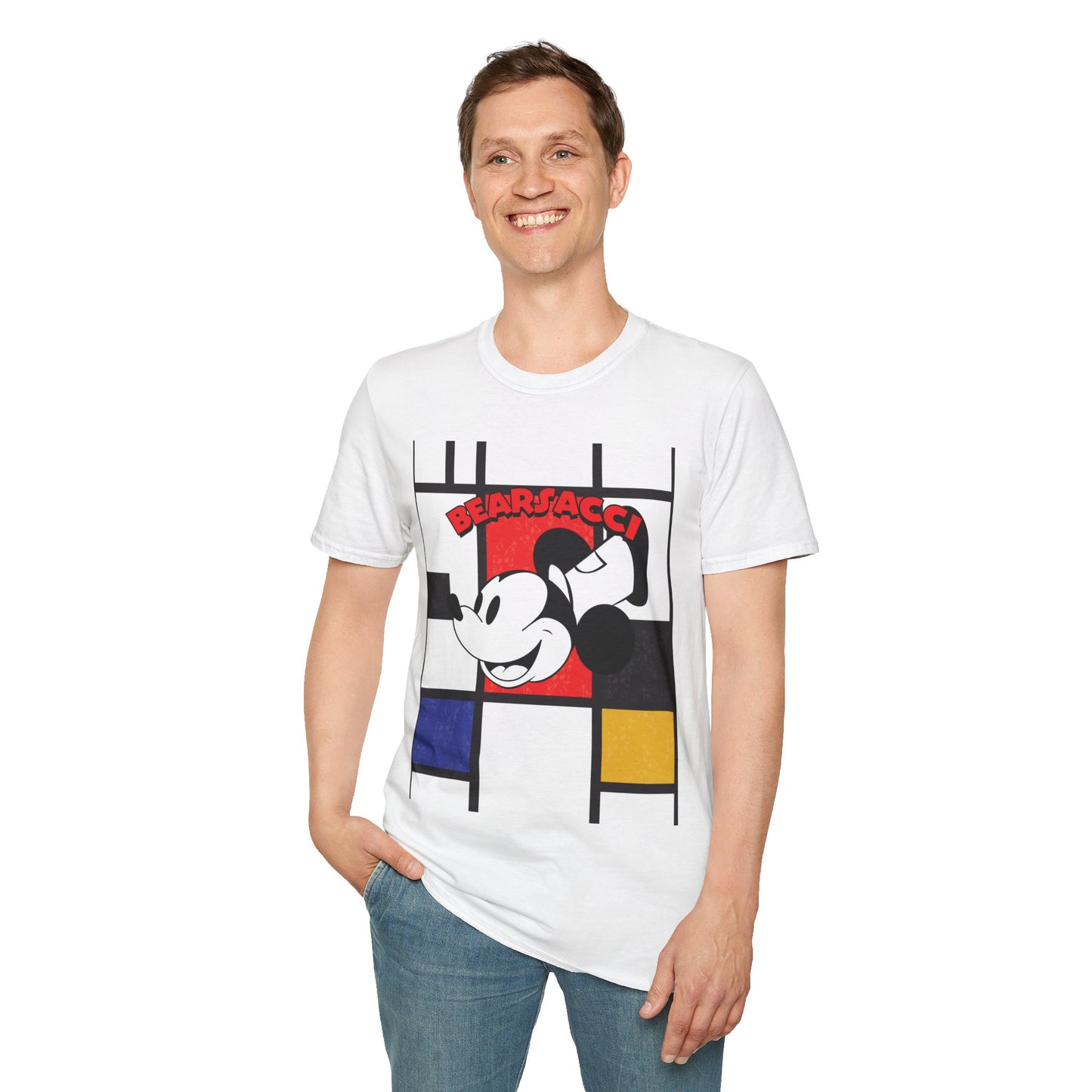 HyperPop™: Mondrian Steamboat Willie│ Softsyle T-shirt