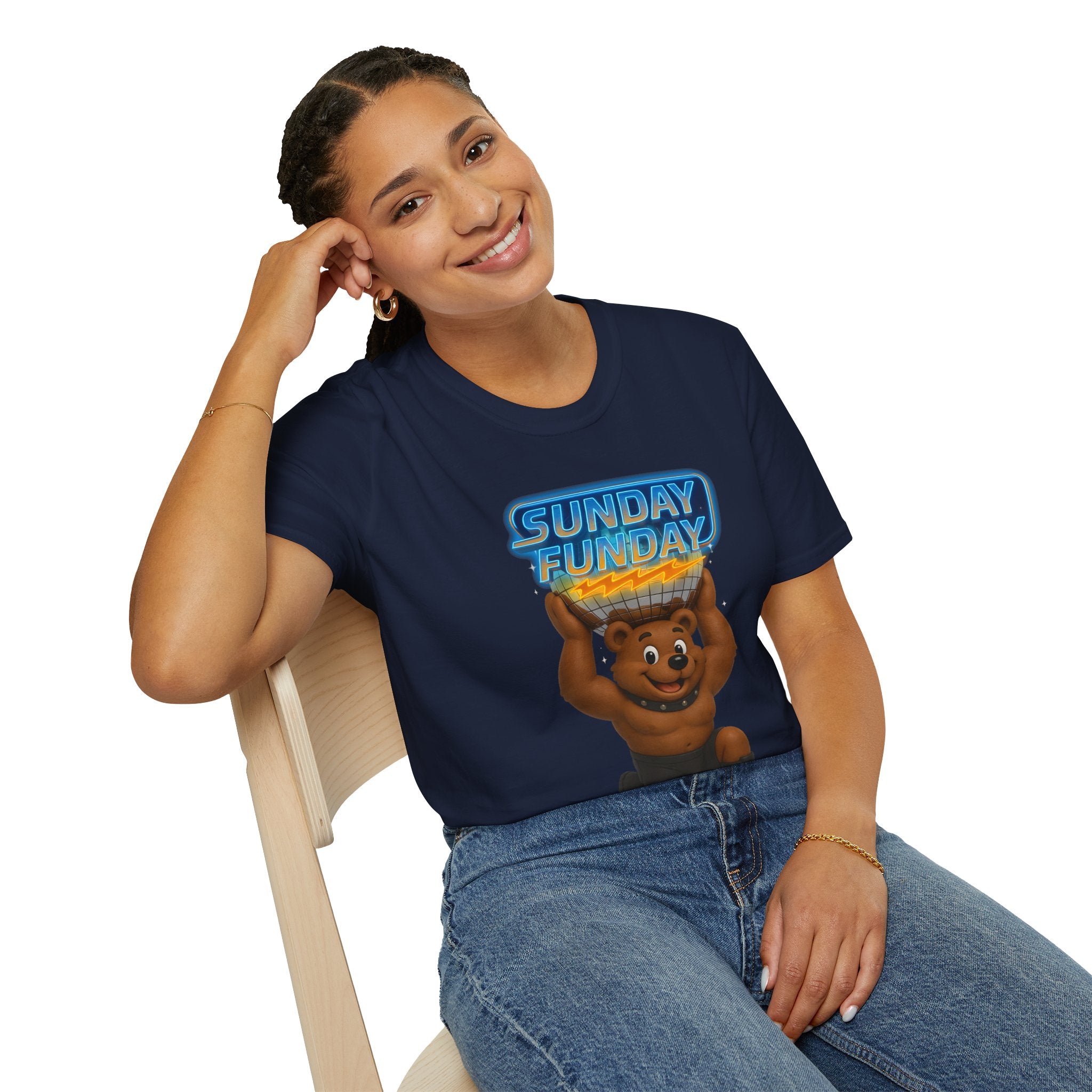 Bearsacci™: Sunday Funday Atlas Disco Bear Remix│ Softsyle T-shirt