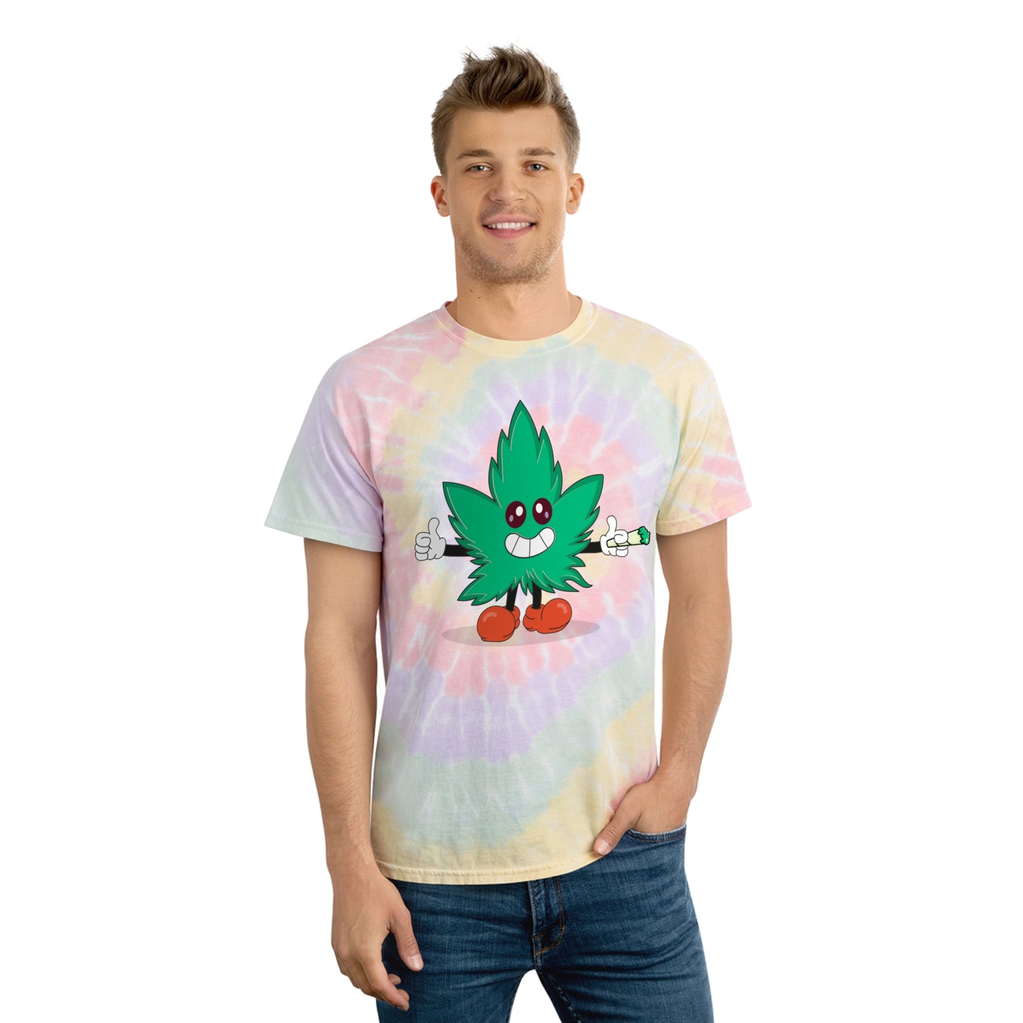 Stoney: Happy Leaf │ Tie-Dye Tee, Spiral