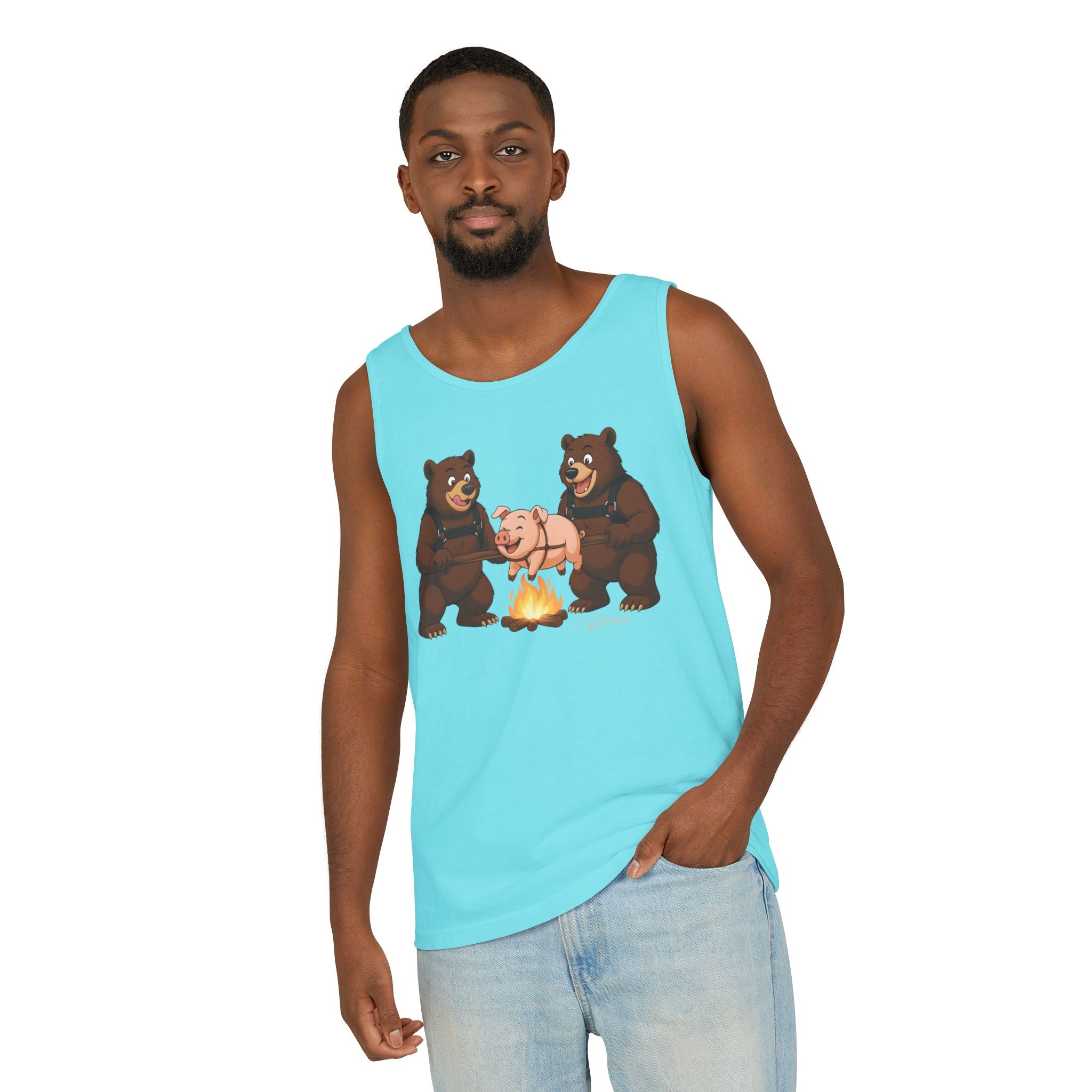 Bearmart®: Spit Roast Pig │Garment-Dyed Tank Top