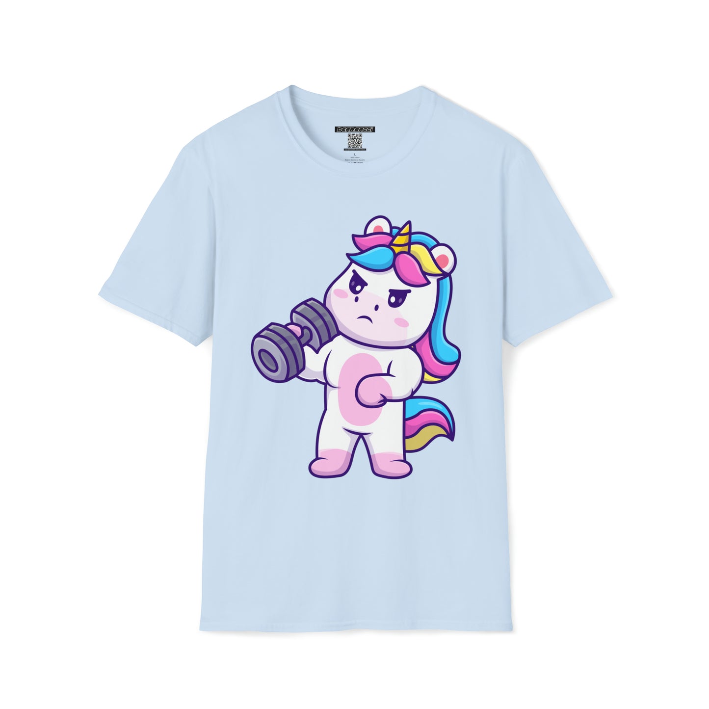 HyperPop™: Unicorn Lifting Dumbell (Getting Good At Hugging) │ Softsyle T-shirt