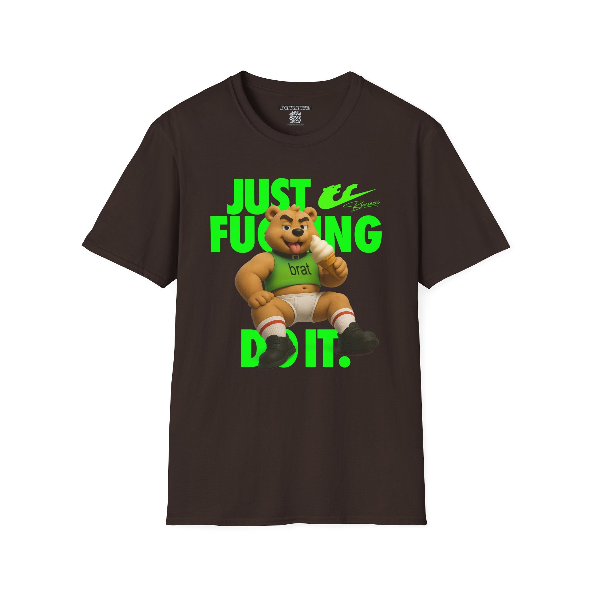 Bearsacci™ X Dominion: Just Fucking Do It Brat Teddy Bear│ Softsyle T-shirt