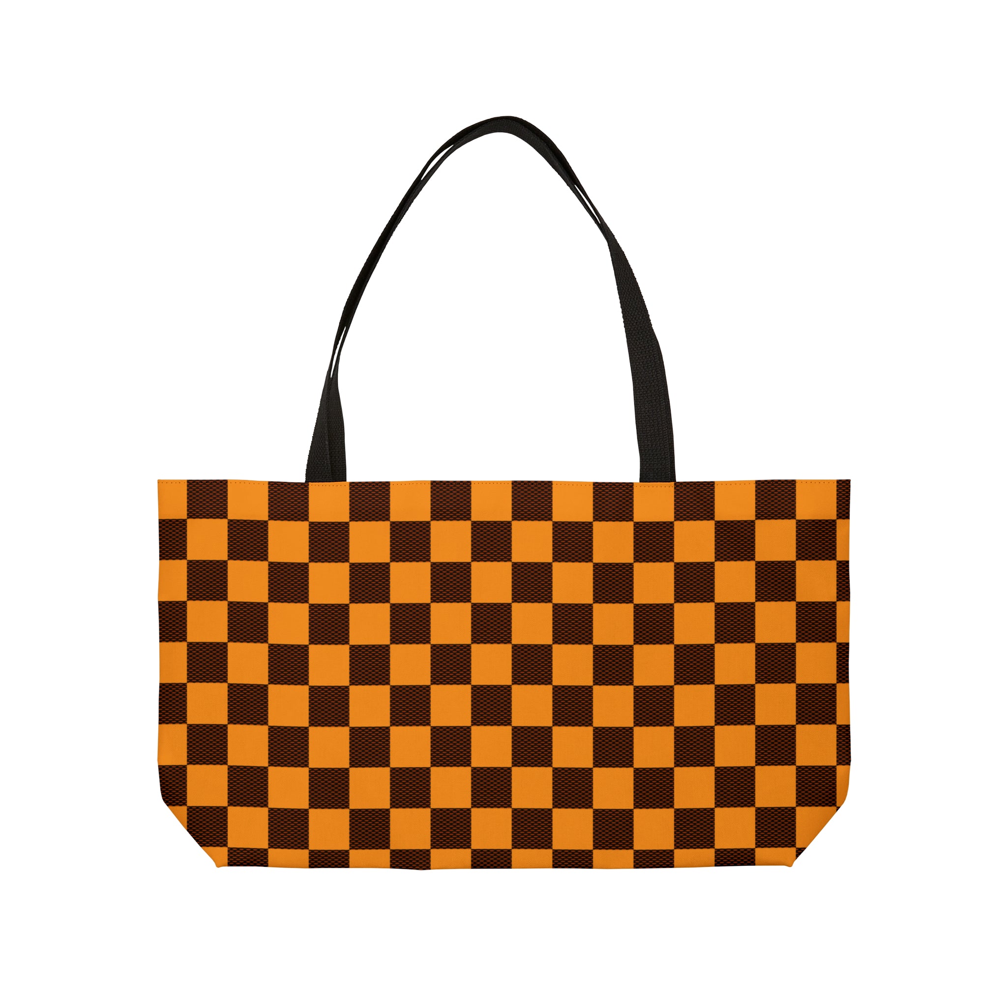 Orange "Taxicab" Checkerboard │ Weekender Tote Bag