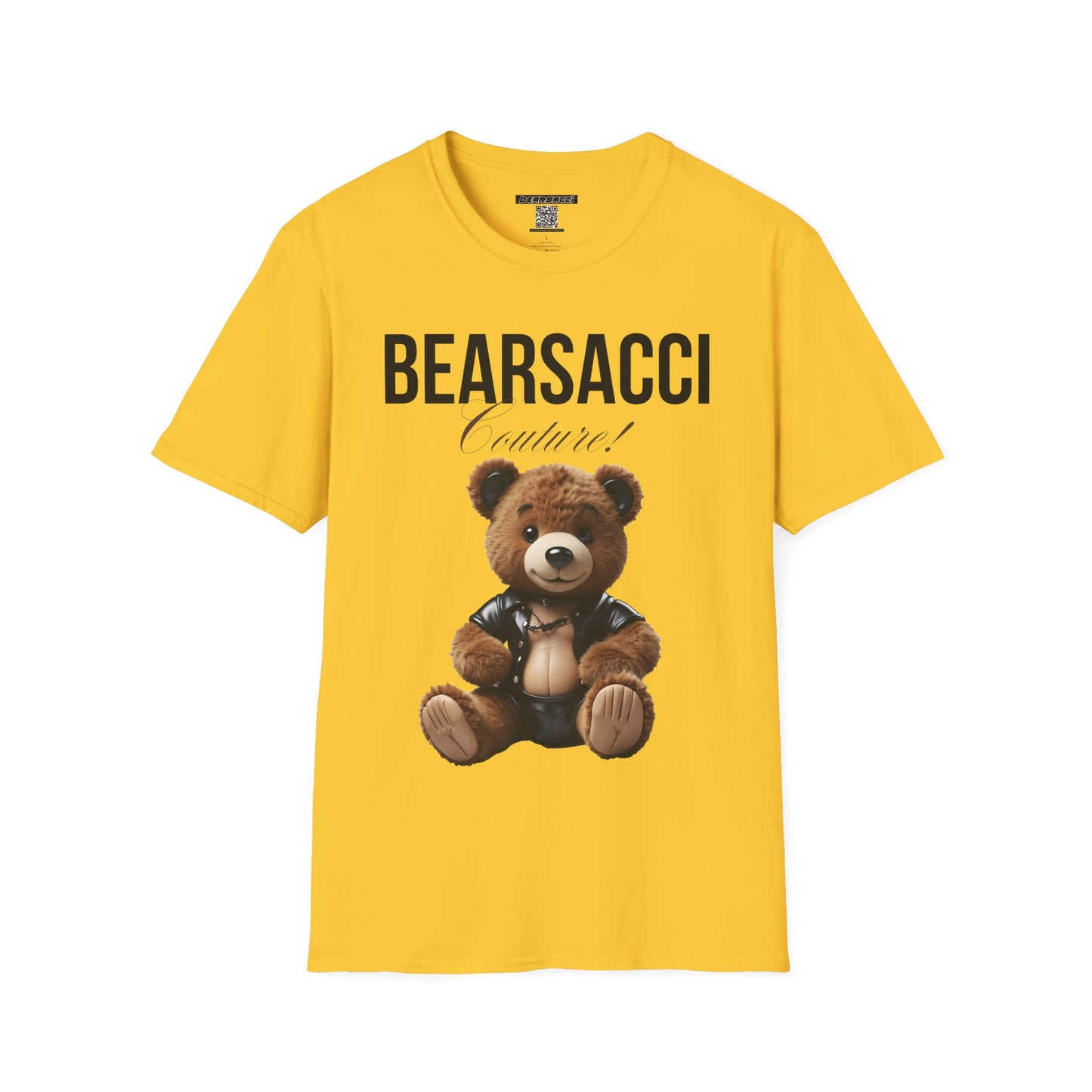 Fake Designer™: Leather Teddy Bear│ Softsyle T-shirt