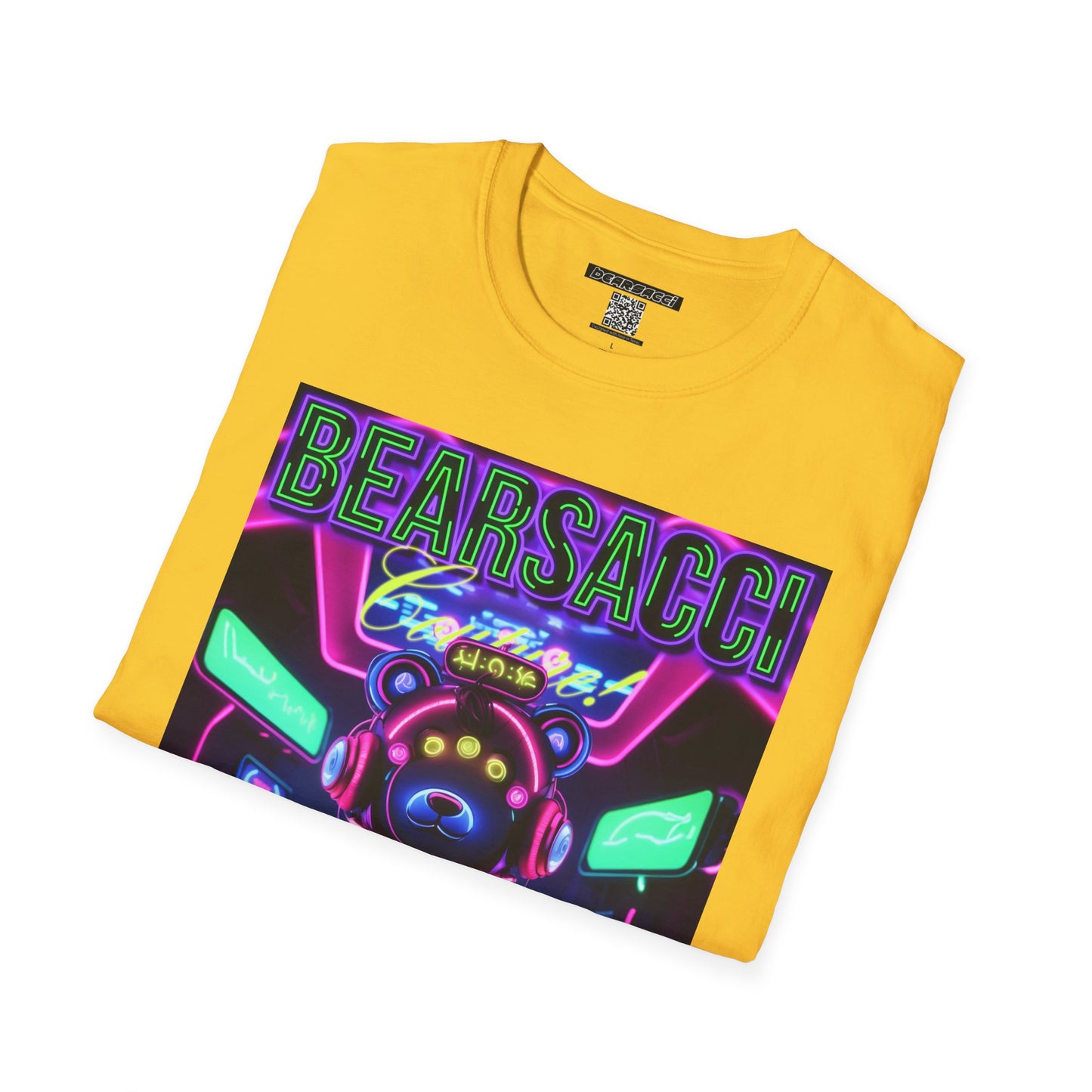 Fake Designer™: Neon Teddy Bear│ Softsyle T-shirt