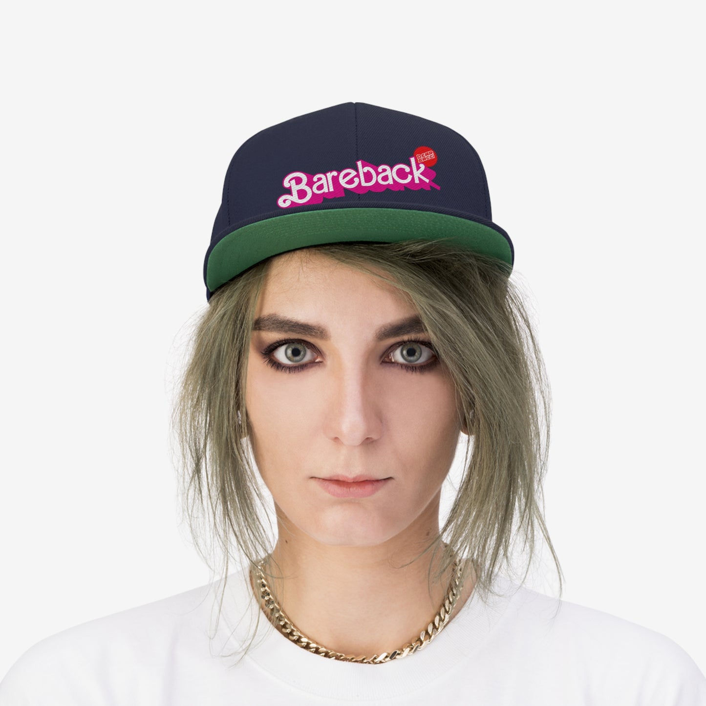 Bearbie™ X Slutpride™: Bareback Logo │Unisex Flat Bill Hat