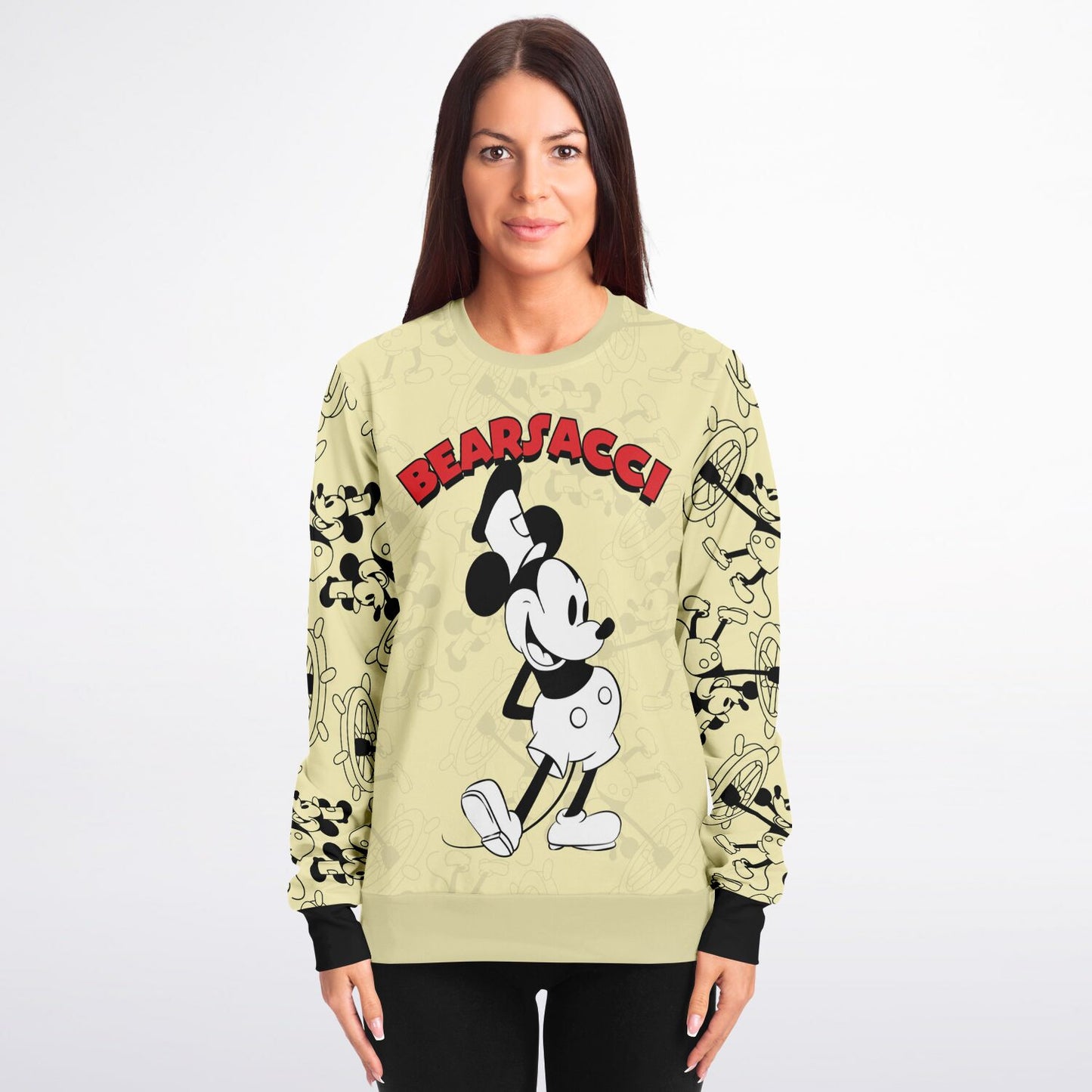 HyperPop™: Steamboat Willie │ Softsyle Athletic Sweatshirt AOP