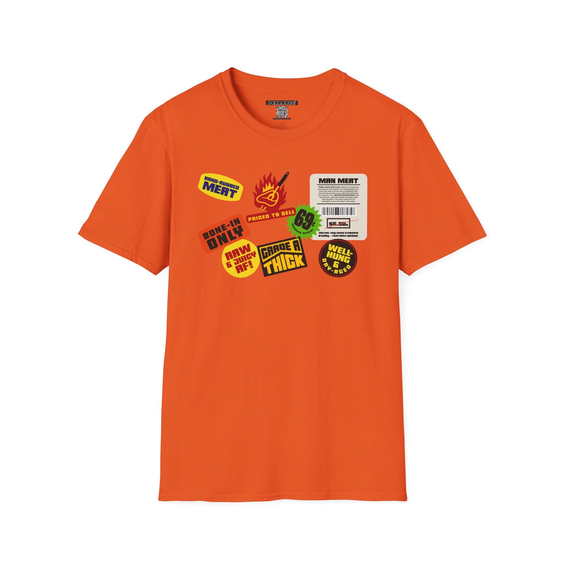 Bearmart®: Butcher Isle Meat Stickers (1990s Colorway) │Softsyle T-shirt