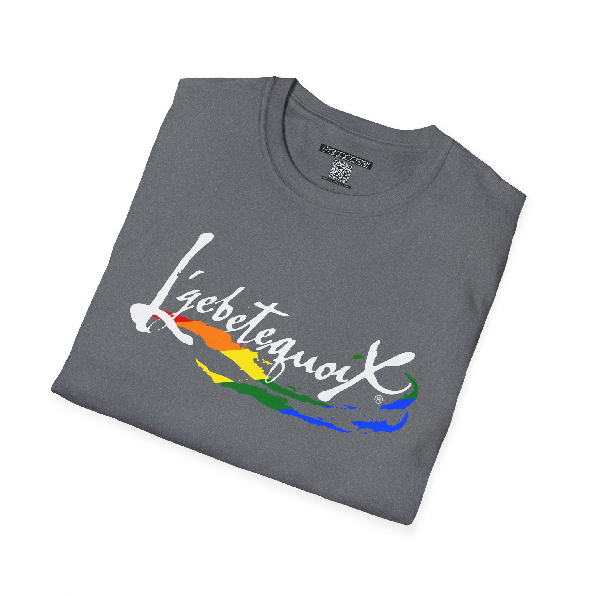 HyperPop® X FakeDesigner®: L’gbetegquoix (LGBT) Rainbow Version │ Softsyle T-shirt