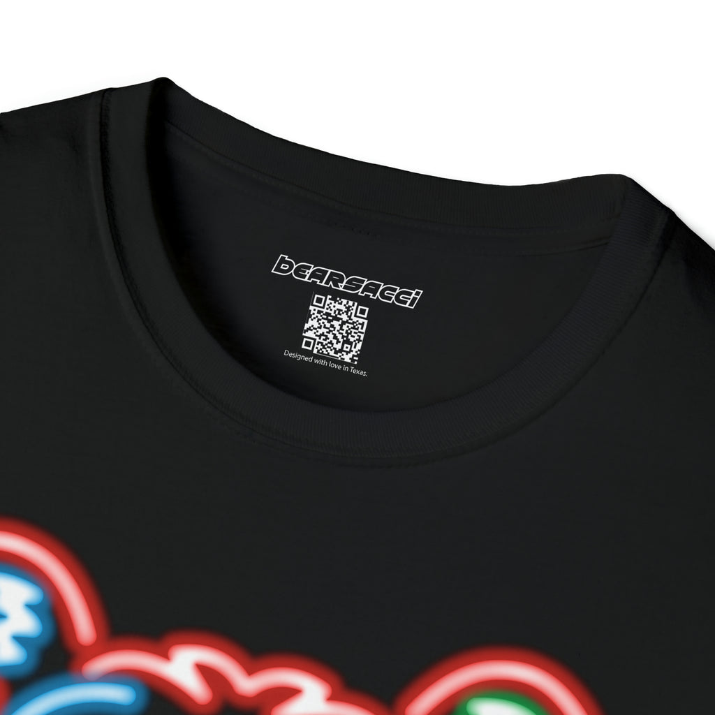 HyperPop™ X SlutPride™: Neon Bear Face Icon│ Softsyle T-shirt