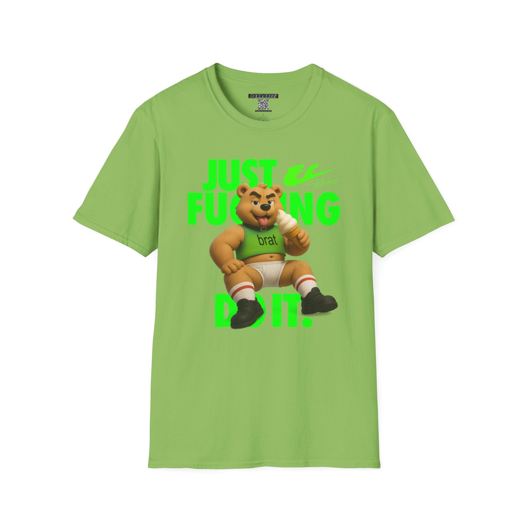 Bearsacci™ X Dominion: Just Fucking Do It Brat Teddy Bear│ Softsyle T-shirt