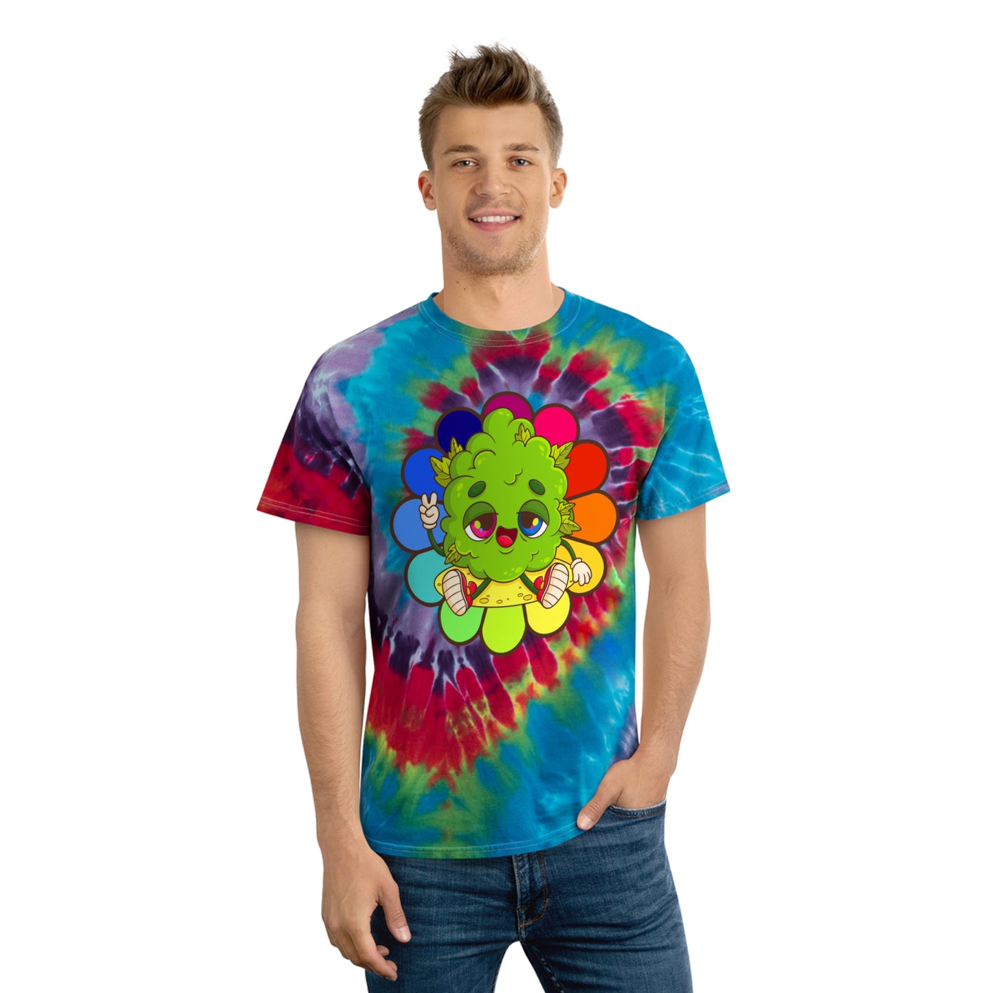 Stoney: Rainbow Leaf │ Tie-Dye Tee, Spiral