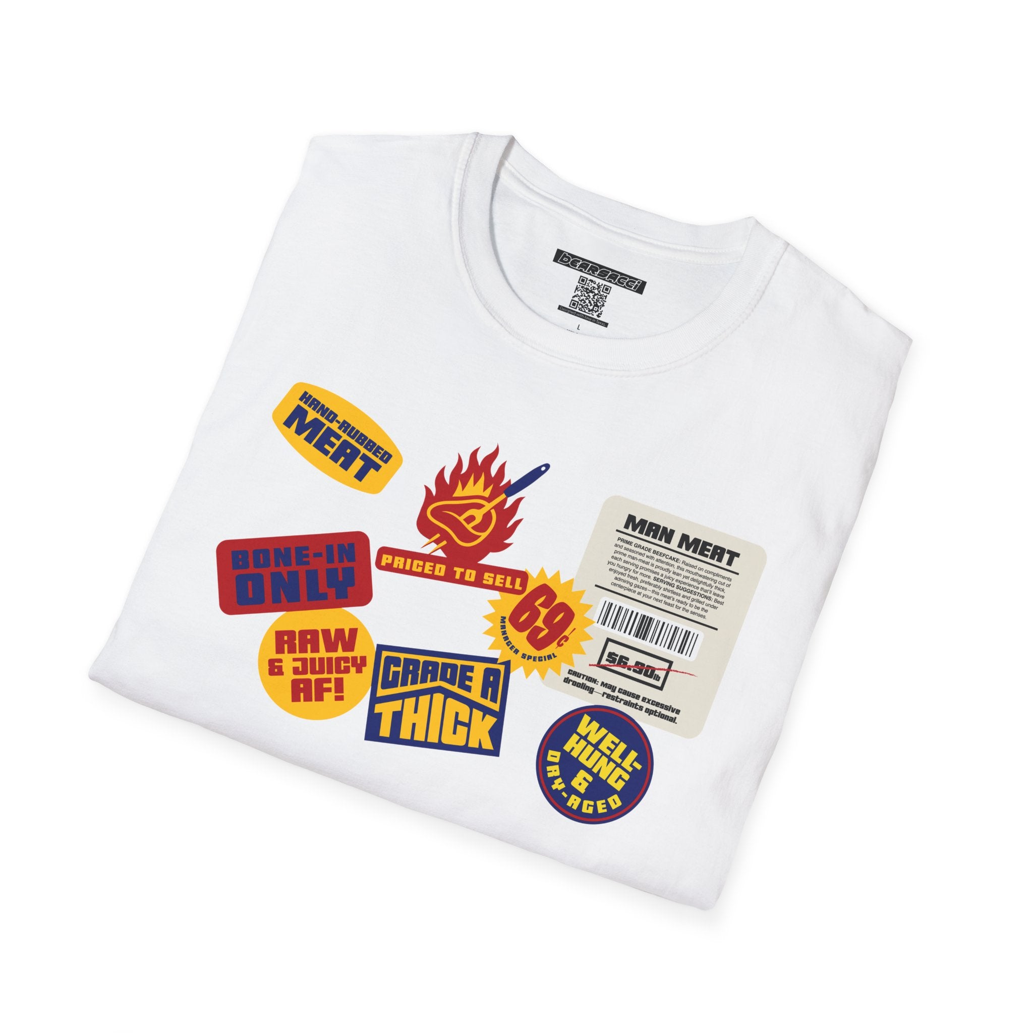 Bearmart®: Butcher Isle Meat Stickers (1950s Colorway) │Softsyle T-shirt