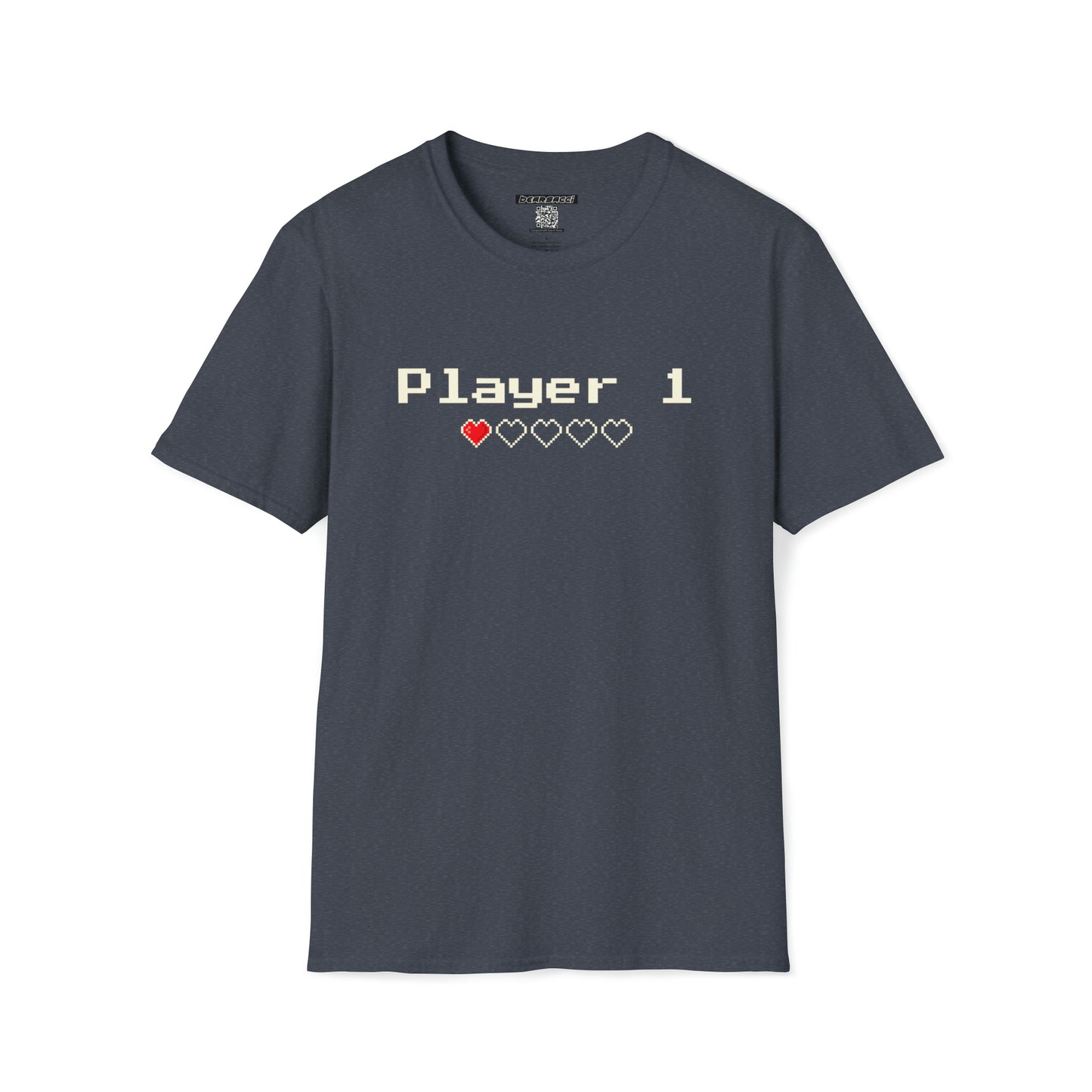 Gaymr™: Player 1 Pixelated Heart Lifebar │ Softsyle T-shirt