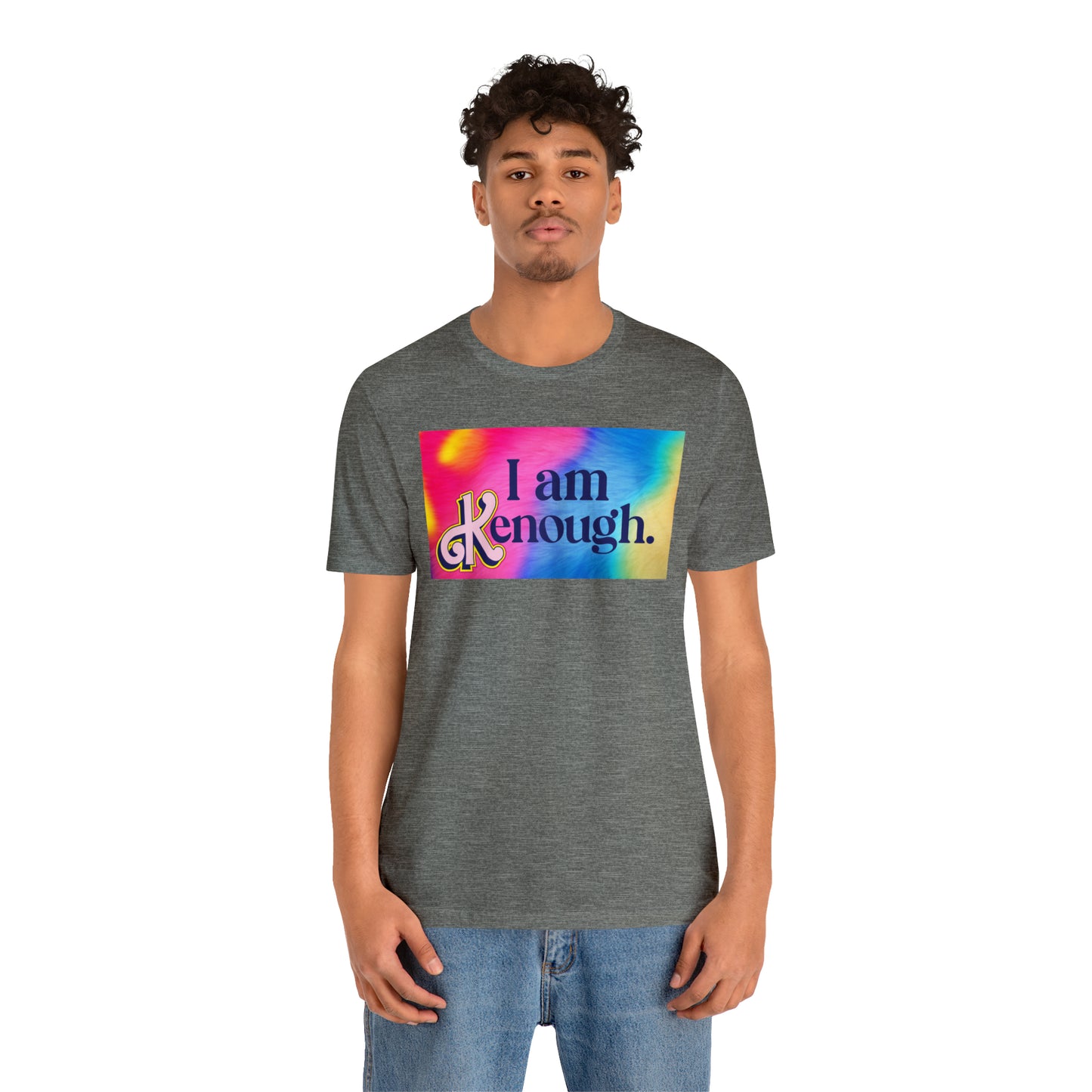 Bearbie: "I am Kenough" With Rainbow Background │ Premium Jersey T-shirt