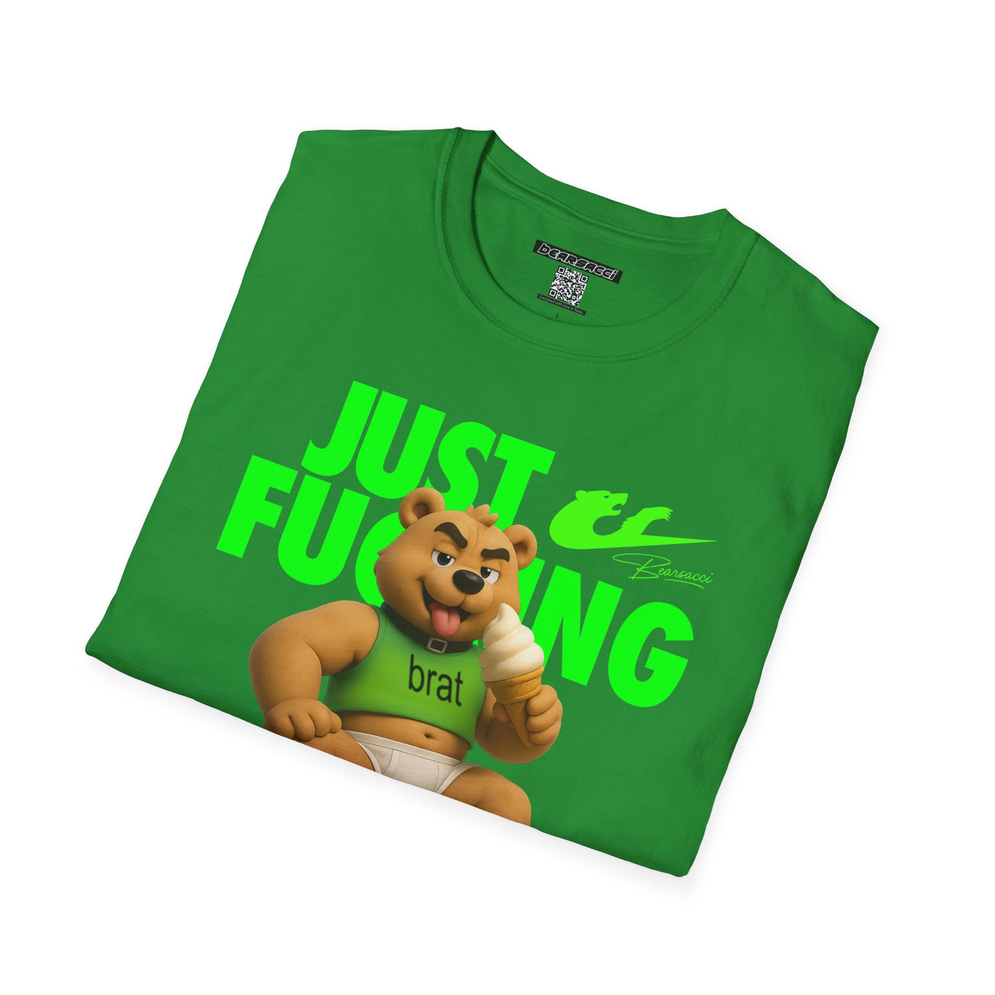 Bearsacci™ X Dominion: Just Fucking Do It Brat Teddy Bear│ Softsyle T-shirt