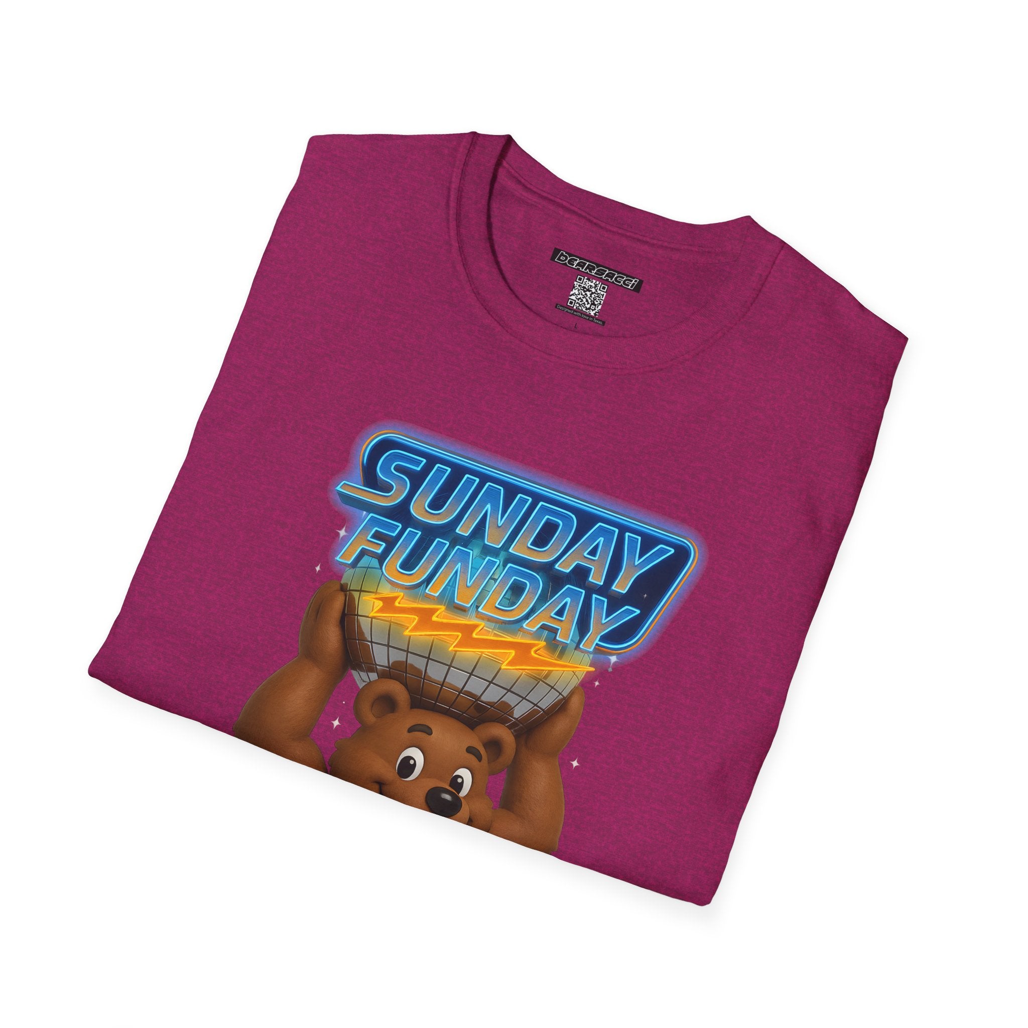 Bearsacci™: Sunday Funday Atlas Disco Bear Remix│ Softsyle T-shirt