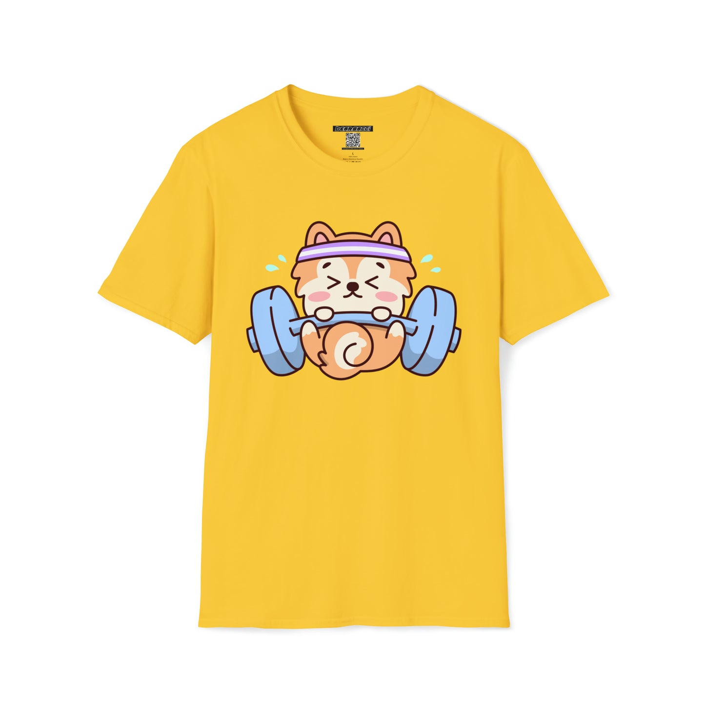 HyperPop™: Corgi Lifting Weights "Trying their best" │ Softsyle T-shirt